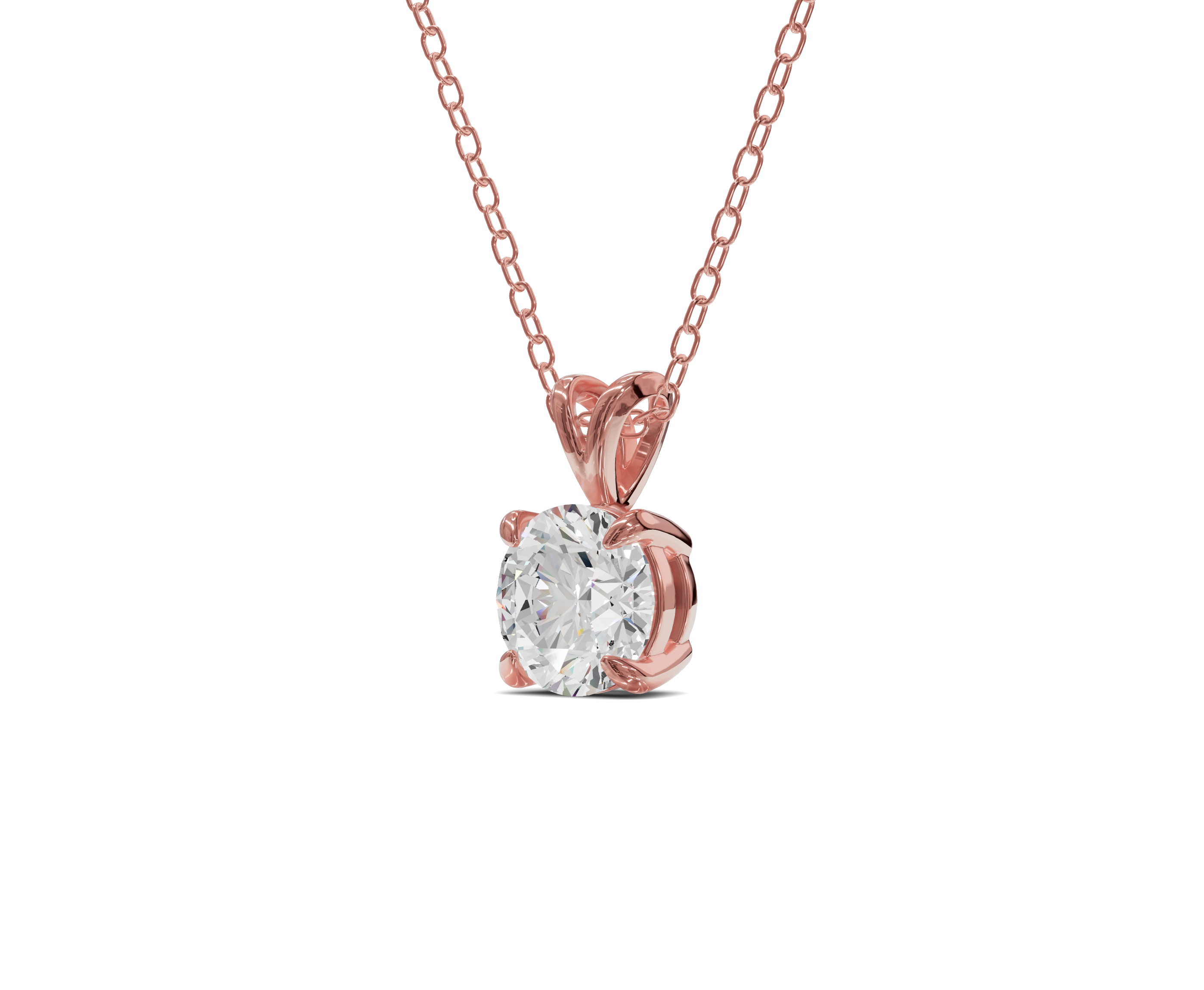 Classic Charm 1ct Round Diamond Pendant