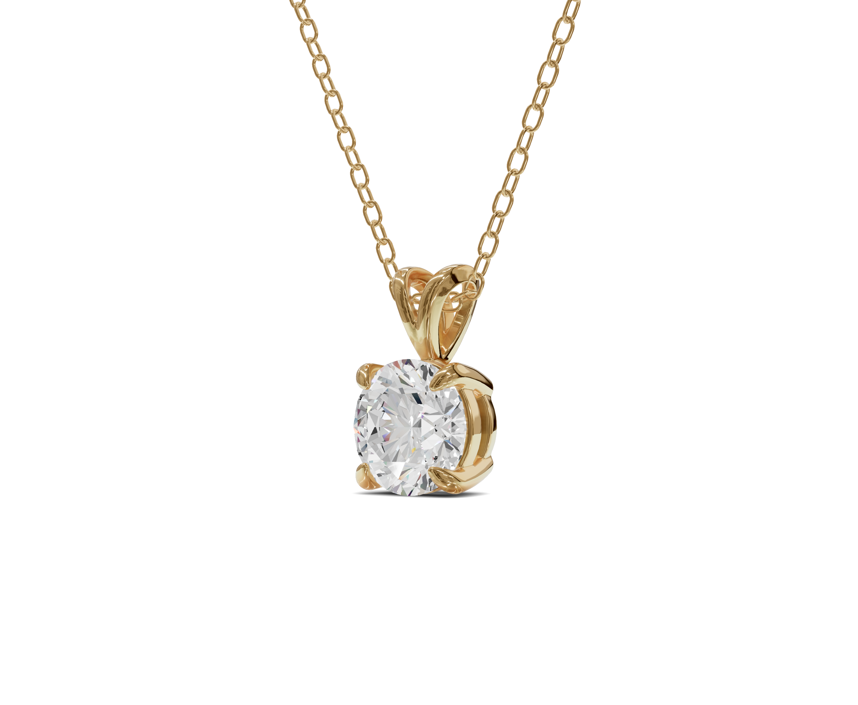 Classic Charm 1ct Round Diamond Pendant