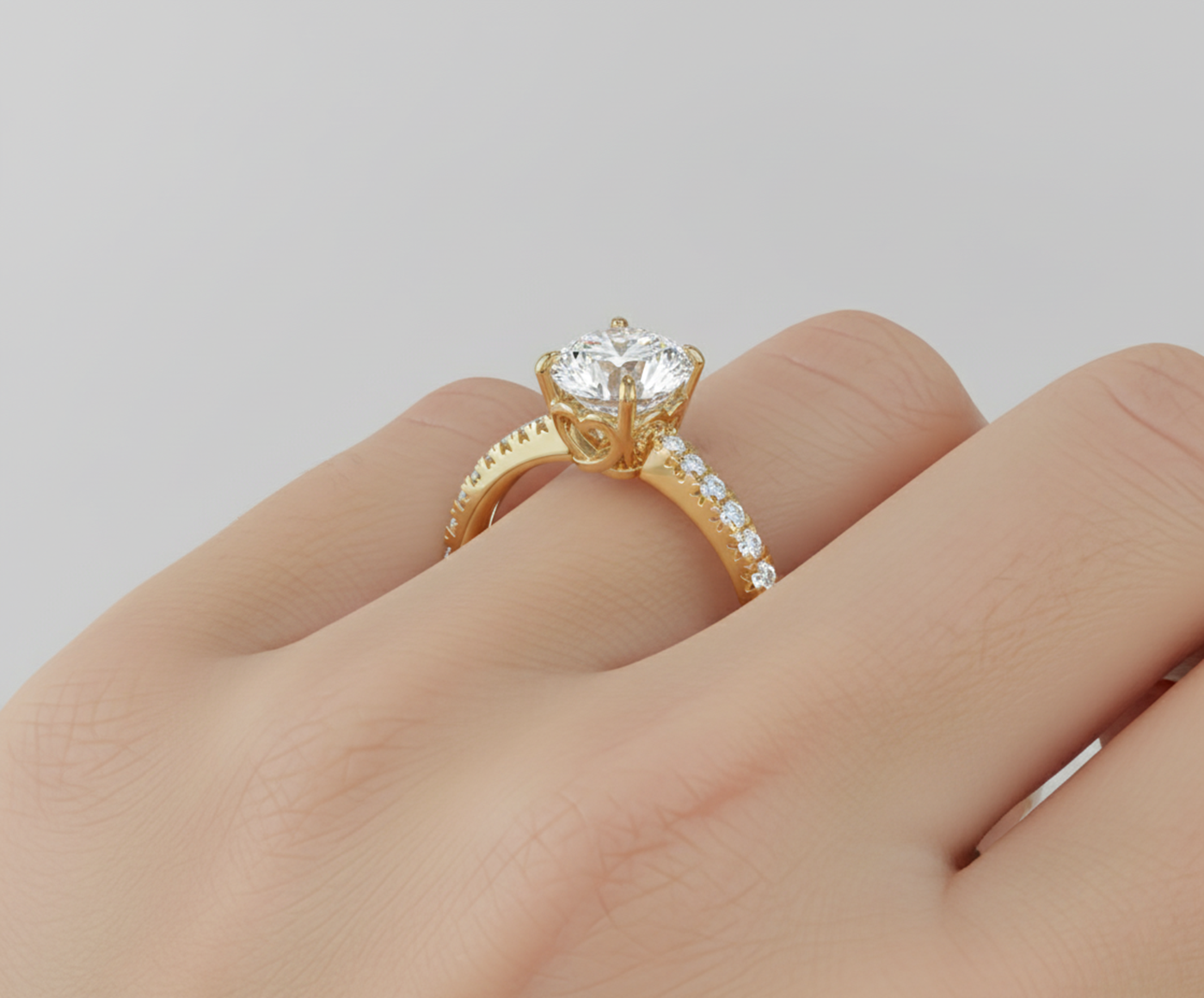 Elegant Round Diamond Ring | 1.25ct