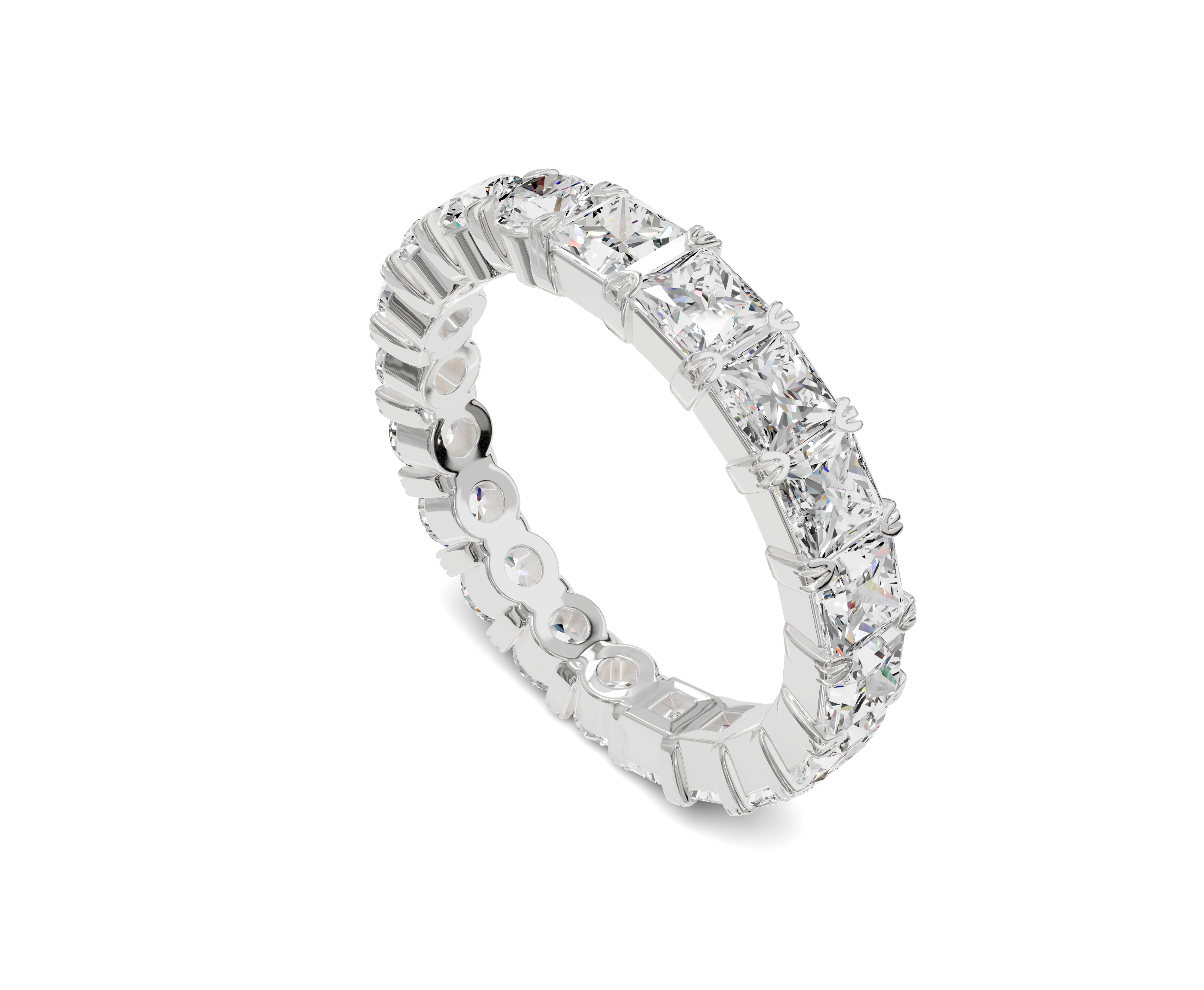 Princess & Round Diamond Eternity Wedding Band | 2.75ct | Timeless Elegance