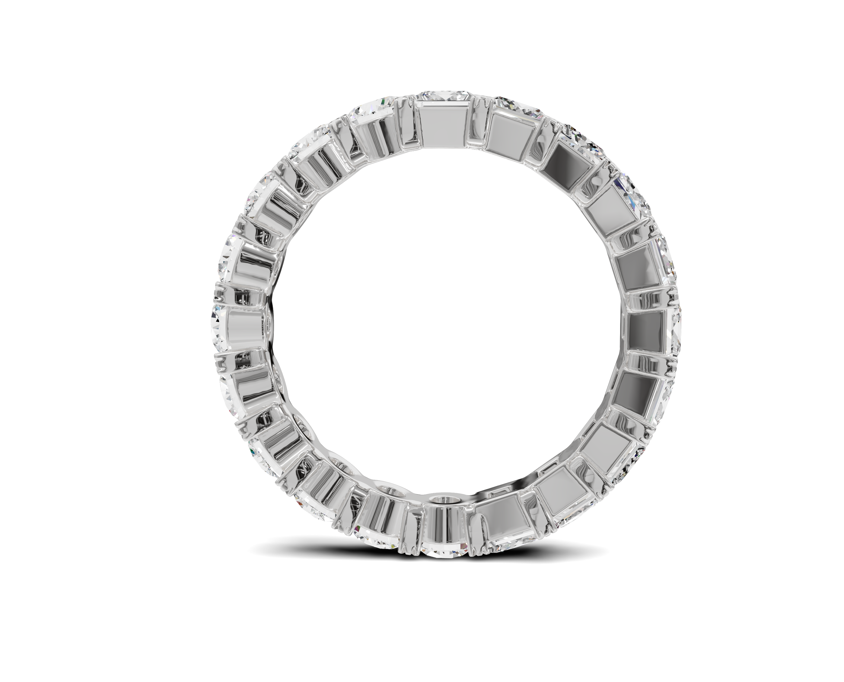 Princess & Round Diamond Eternity Wedding Band | 2.75ct | Timeless Elegance