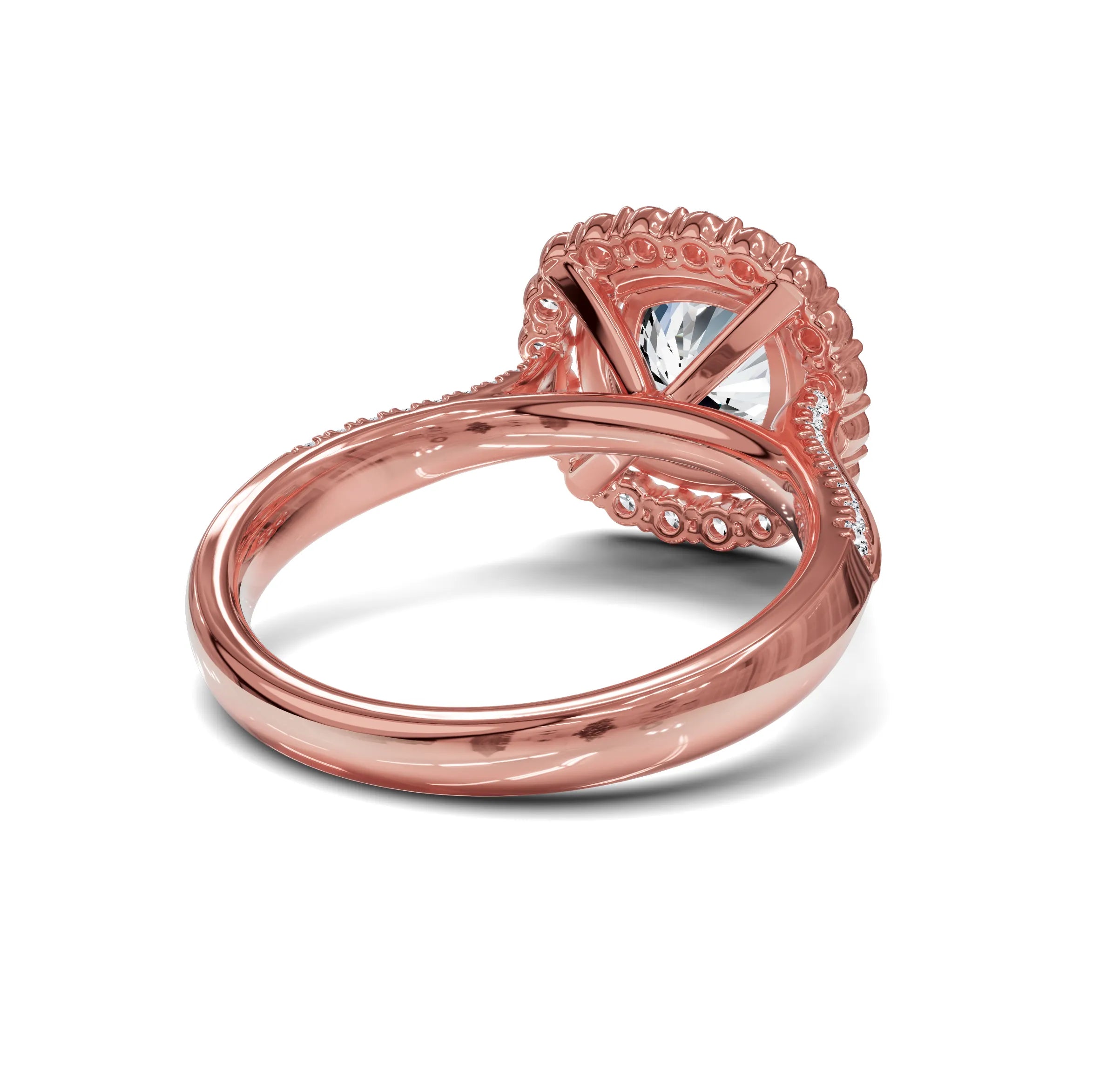 Timeless Cushion Cut 3ct Engagement Ring | Halo with Side Stones - Chicory Jewel