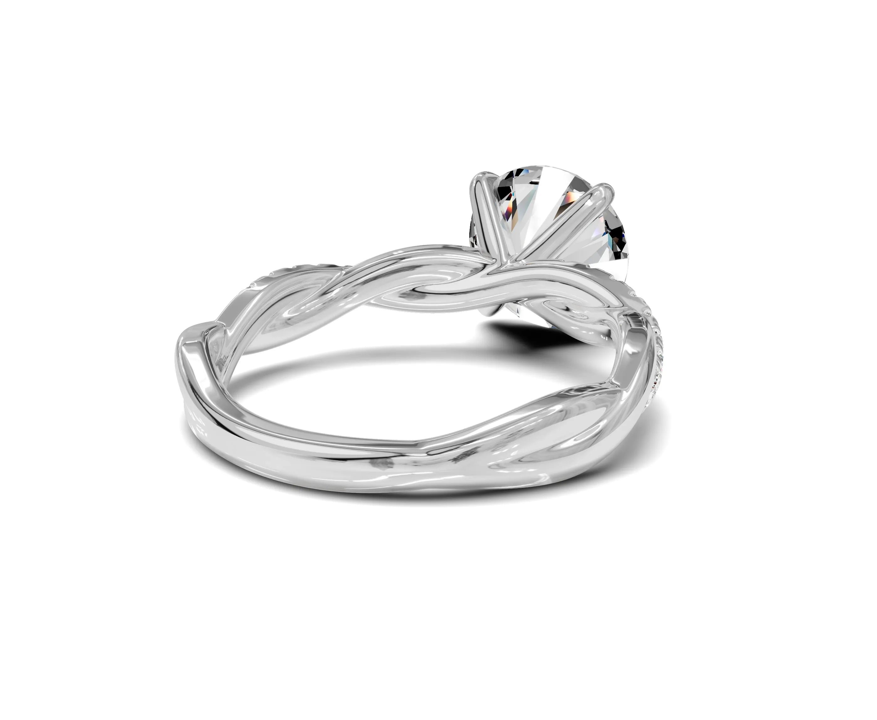Twist Amor Cushion Diamond Ring 3.25 Ct