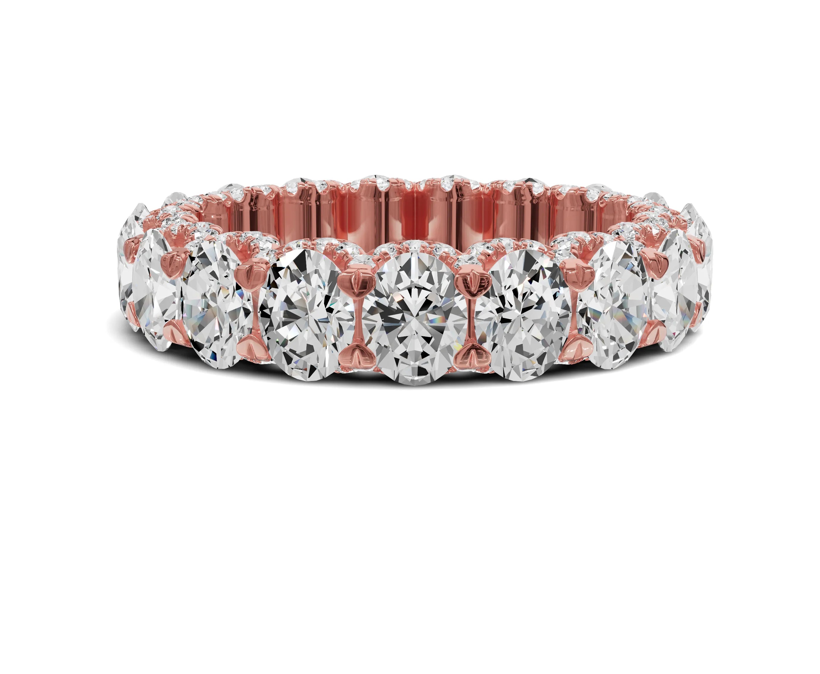 Oval Diamond Eternity Band 4.50ct Wedding Band - Chicory Jewel