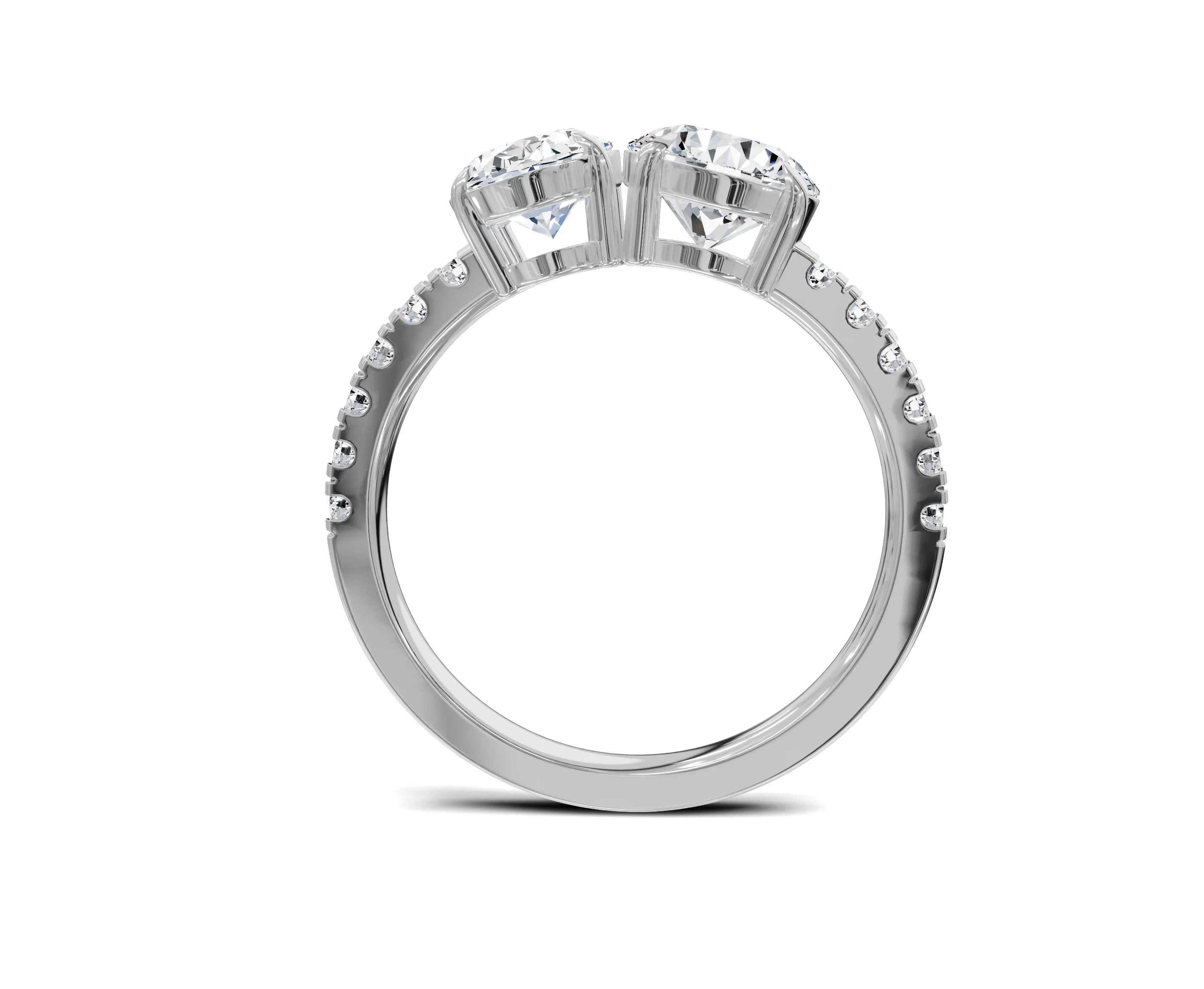 Oval & Round Cut Toi Et Moi Engagement Ring | 2.25ct Lab Grown