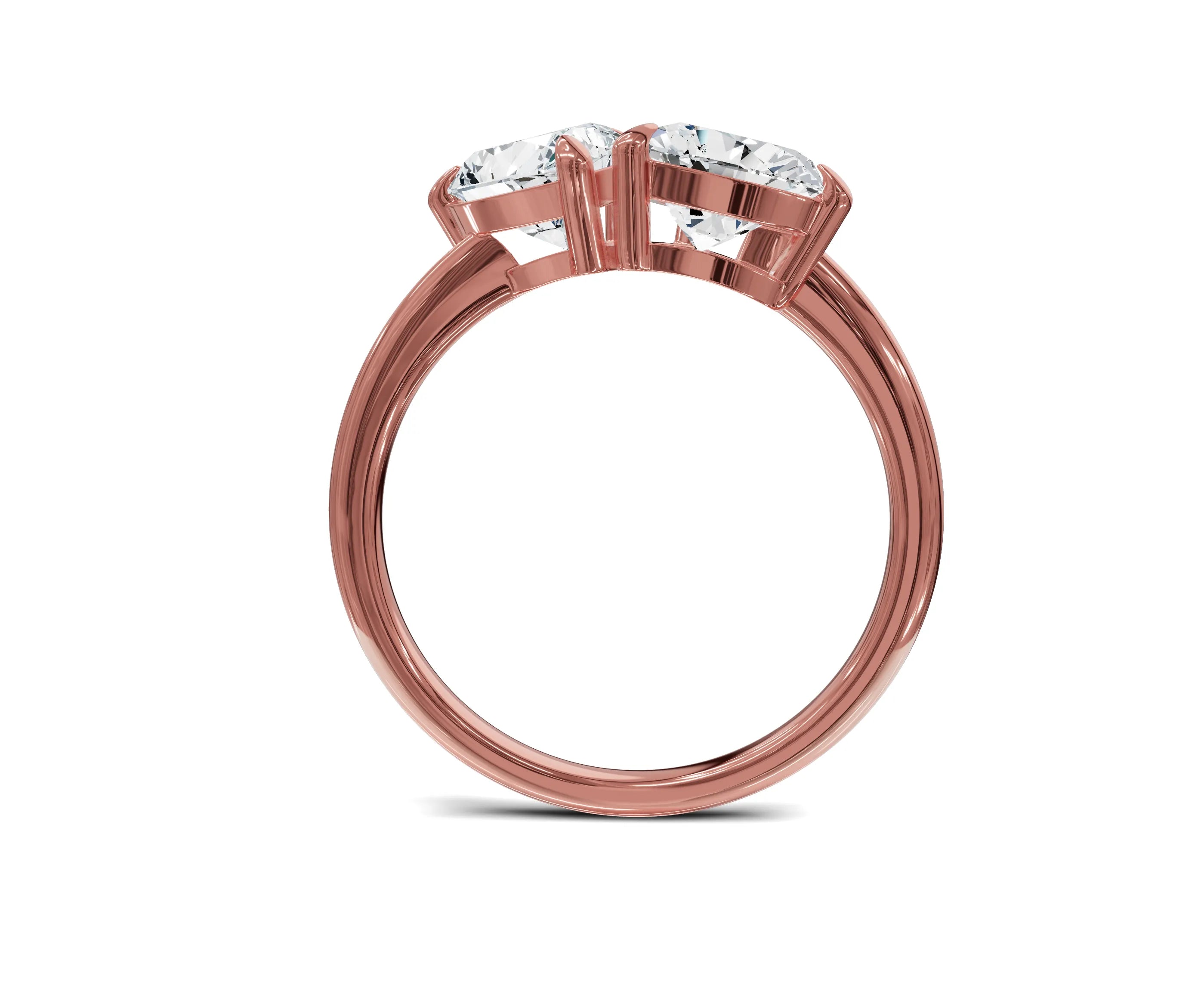 Heart Cut 2 Ct Toi Et Moi Engagement Ring