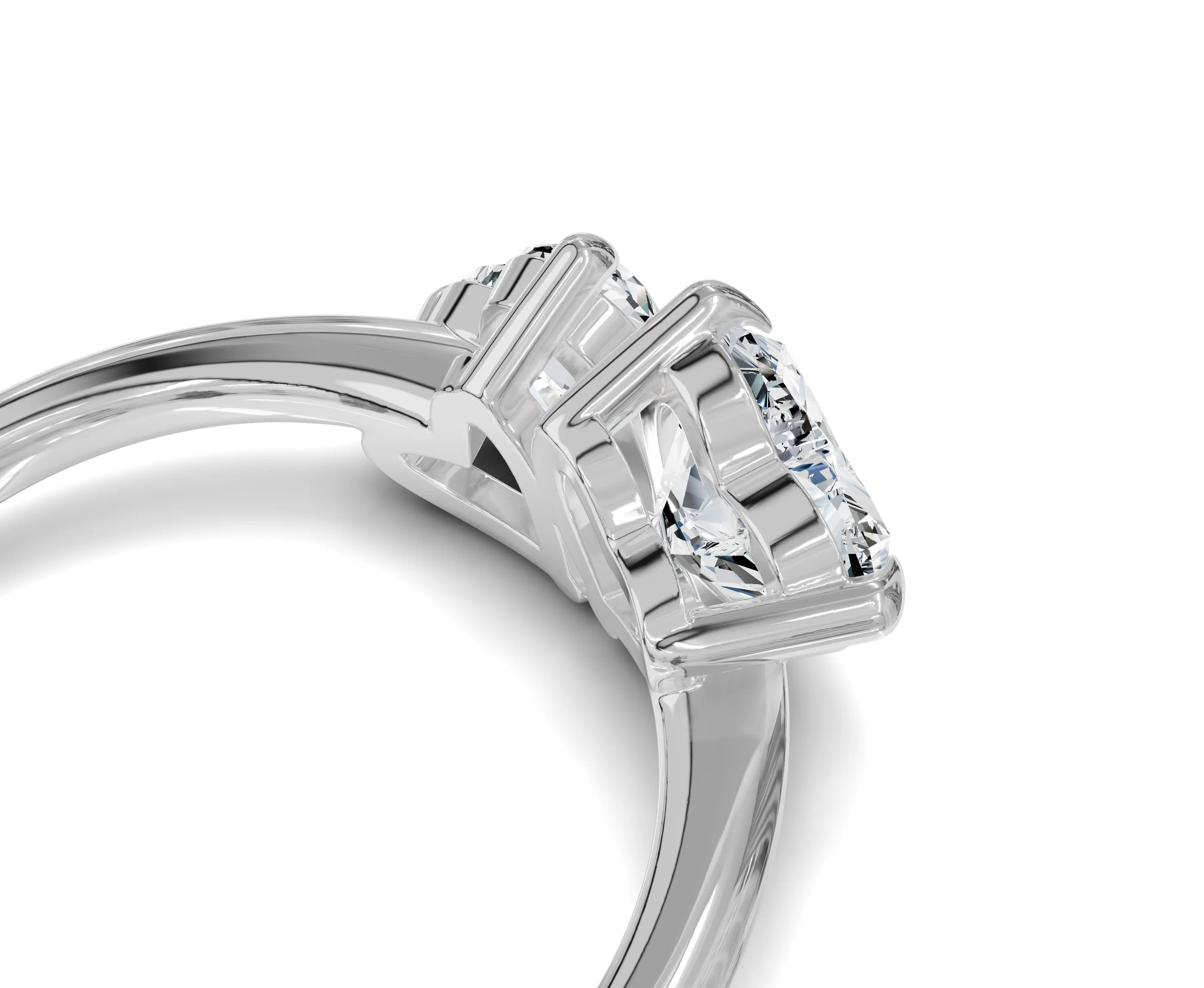 Heart Cut 2 Ct Toi Et Moi Engagement Ring