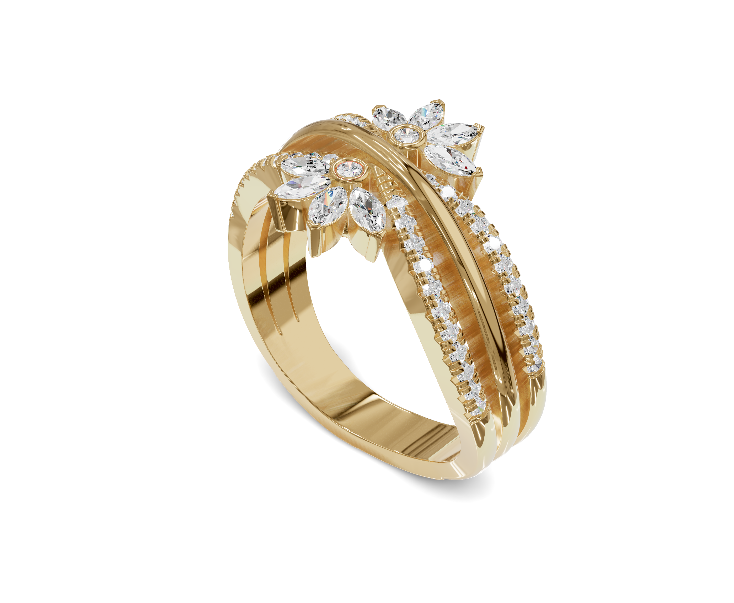 Elegant Flower Lab Grown Diamond Ring | 0.35ct - Chicory Jewel