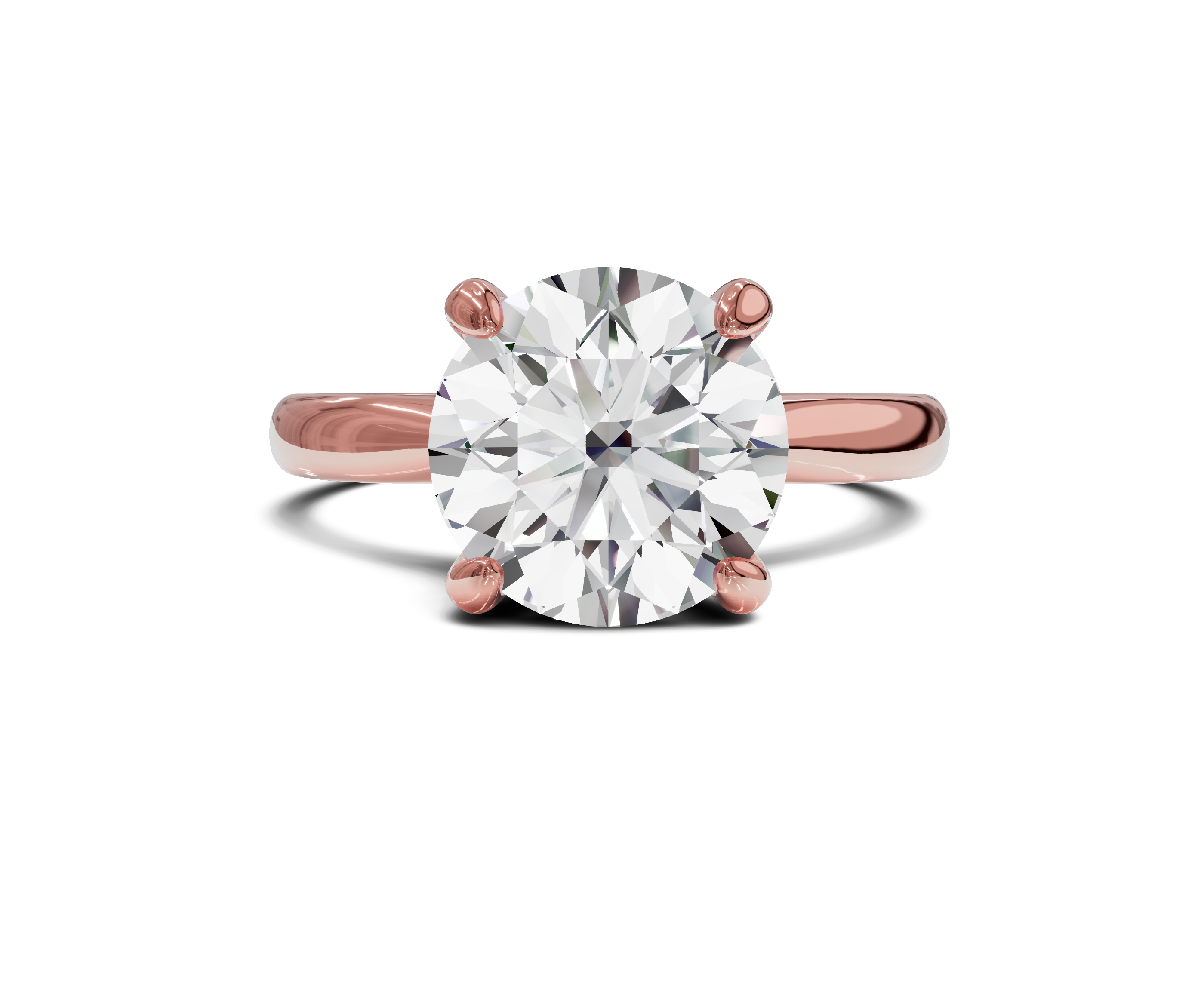 Classic Elegance 2.55ct Solitaire Round Diamond Ring - Chicory Jewel
