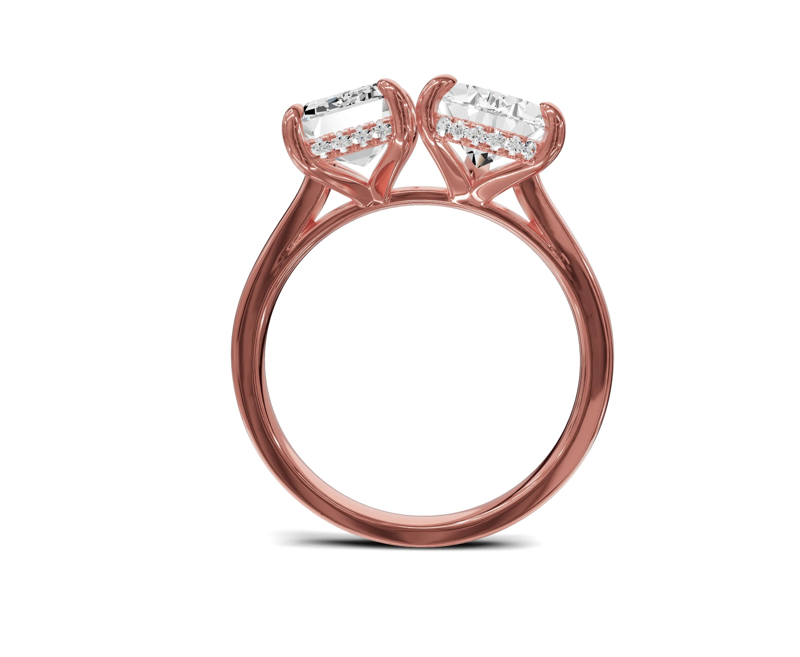 Pear & Emerald Toi et Moi Diamond Ring - Chicory Jewel