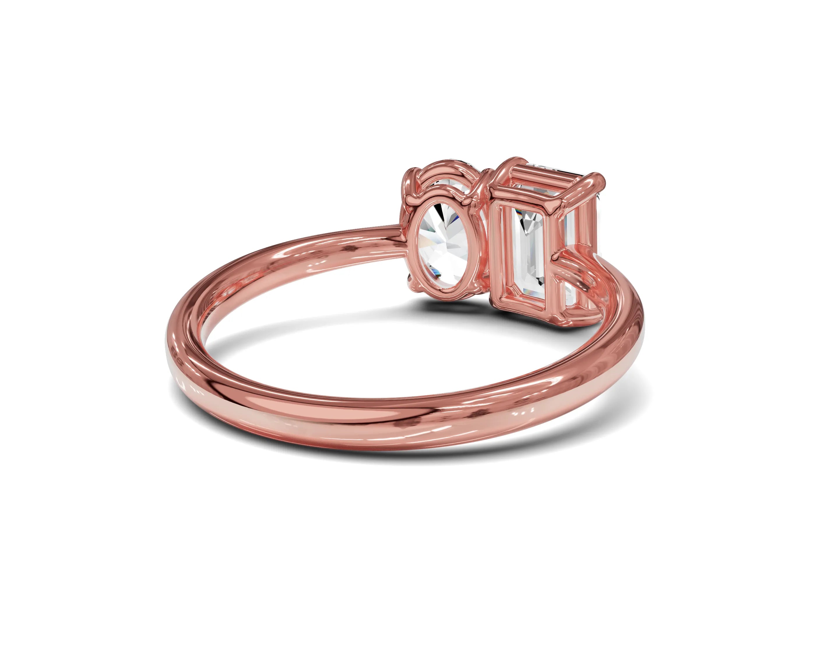 Oval & Emerald Cut Toi Et Moi Engagement Ring | 1.75ct Lab Grown - Chicory Jewel