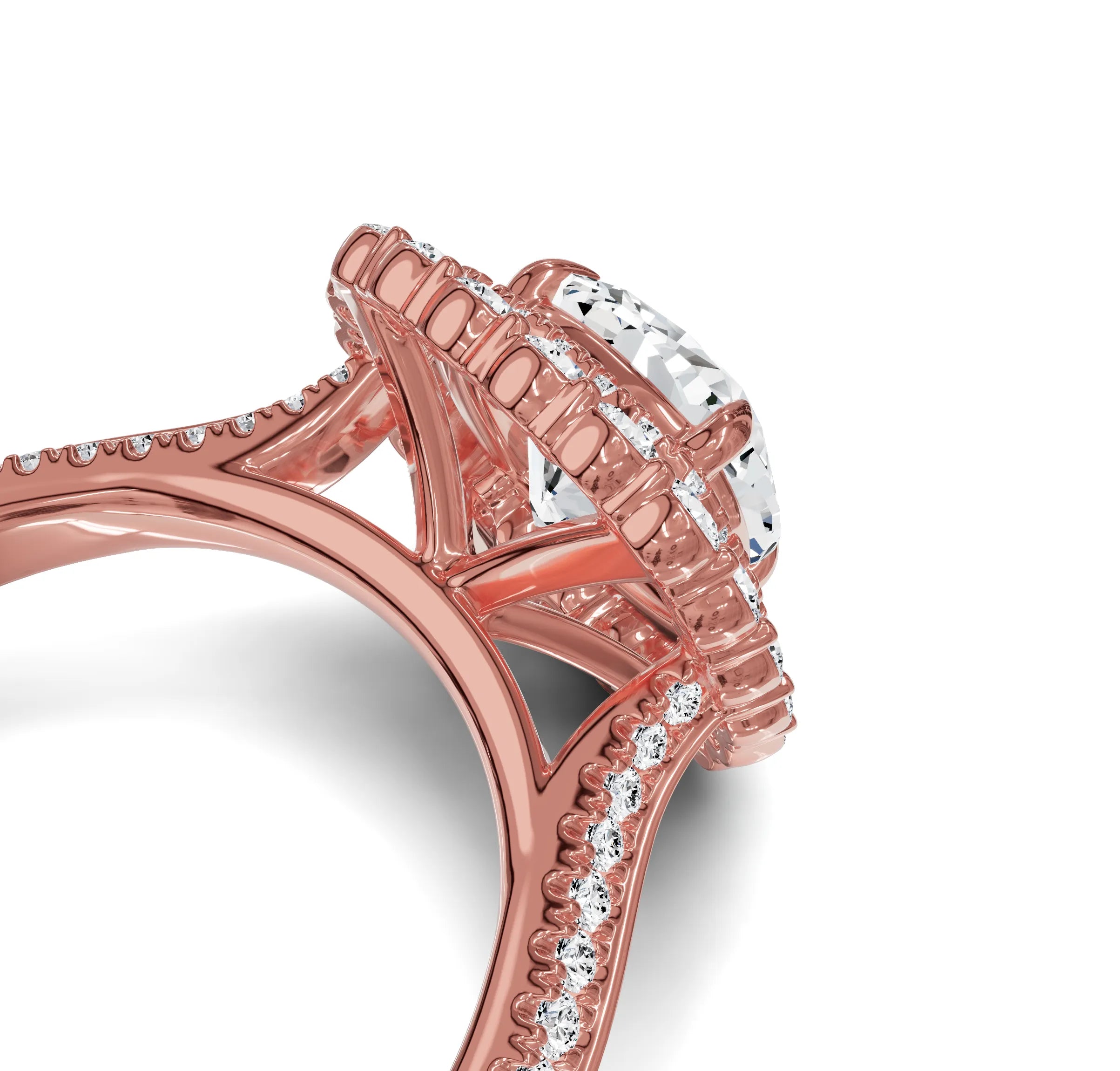 Timeless Cushion Cut Engagement Rings | Halo with Side Stones - Chicory Jewel