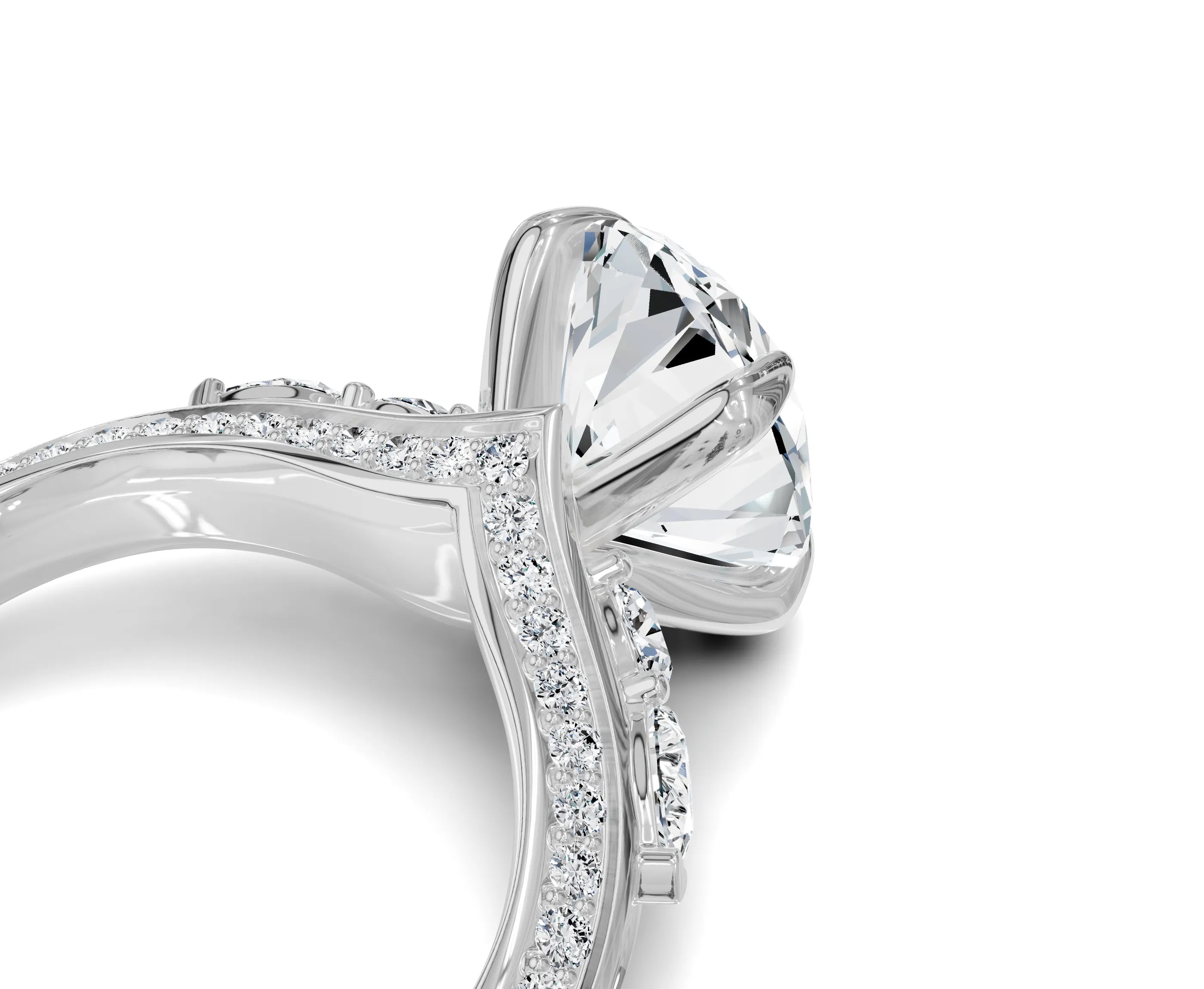 Buy Classic Oval Diamond Ring with Side Stones