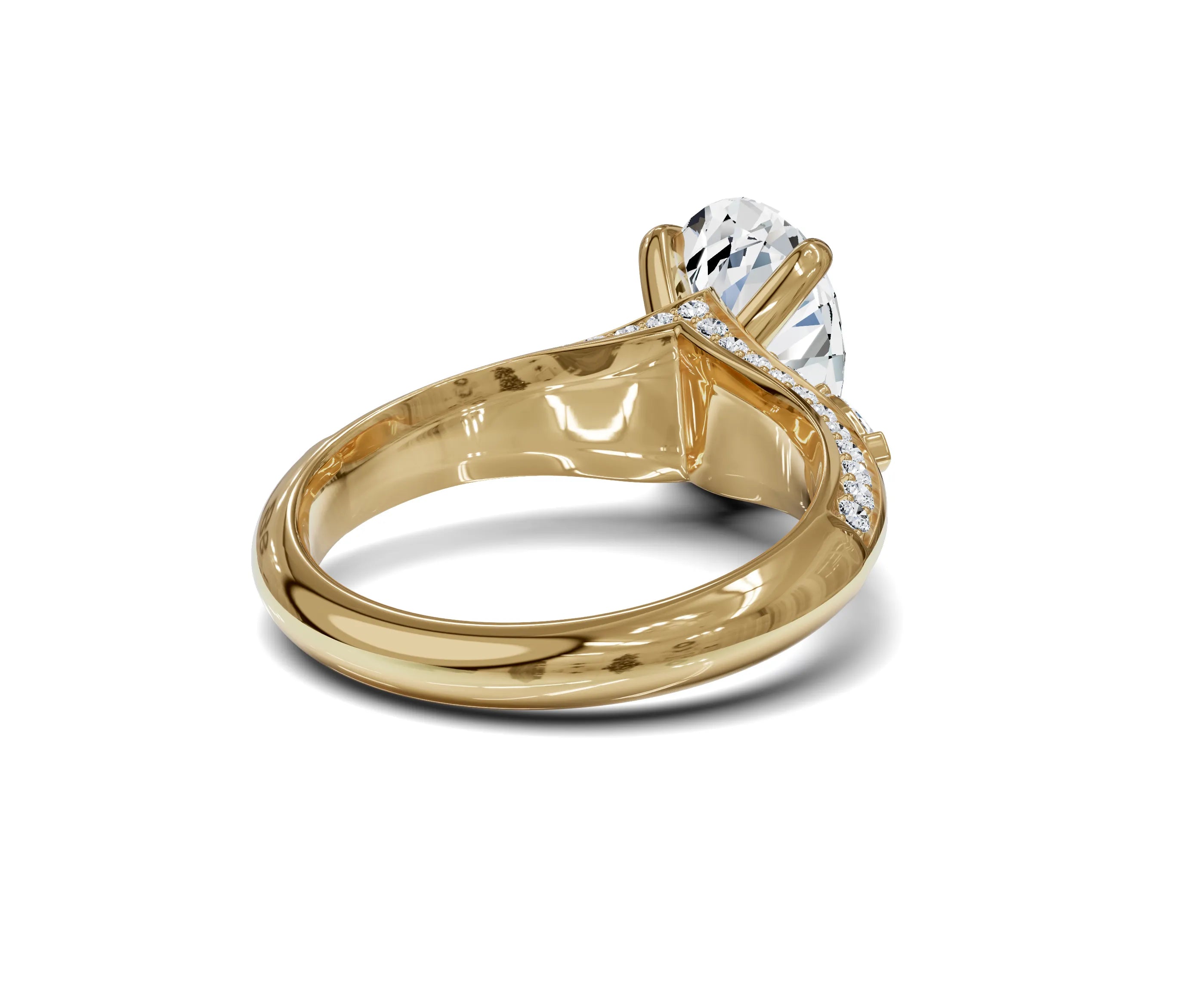 Buy Classic Oval Diamond Ring with Side Stones
