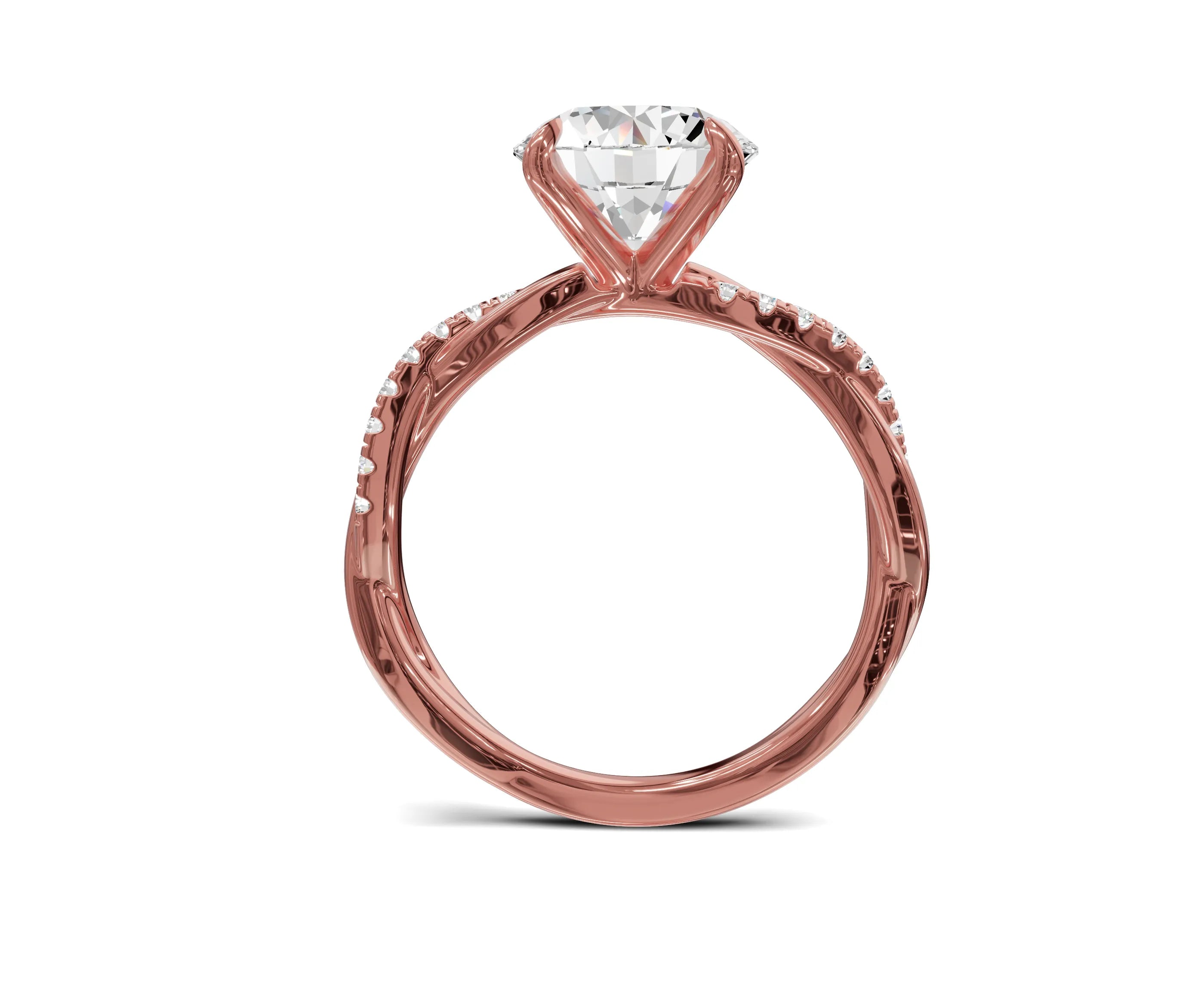 Twist Amor Cushion Diamond Ring 3.25 Ct - Chicory Jewel