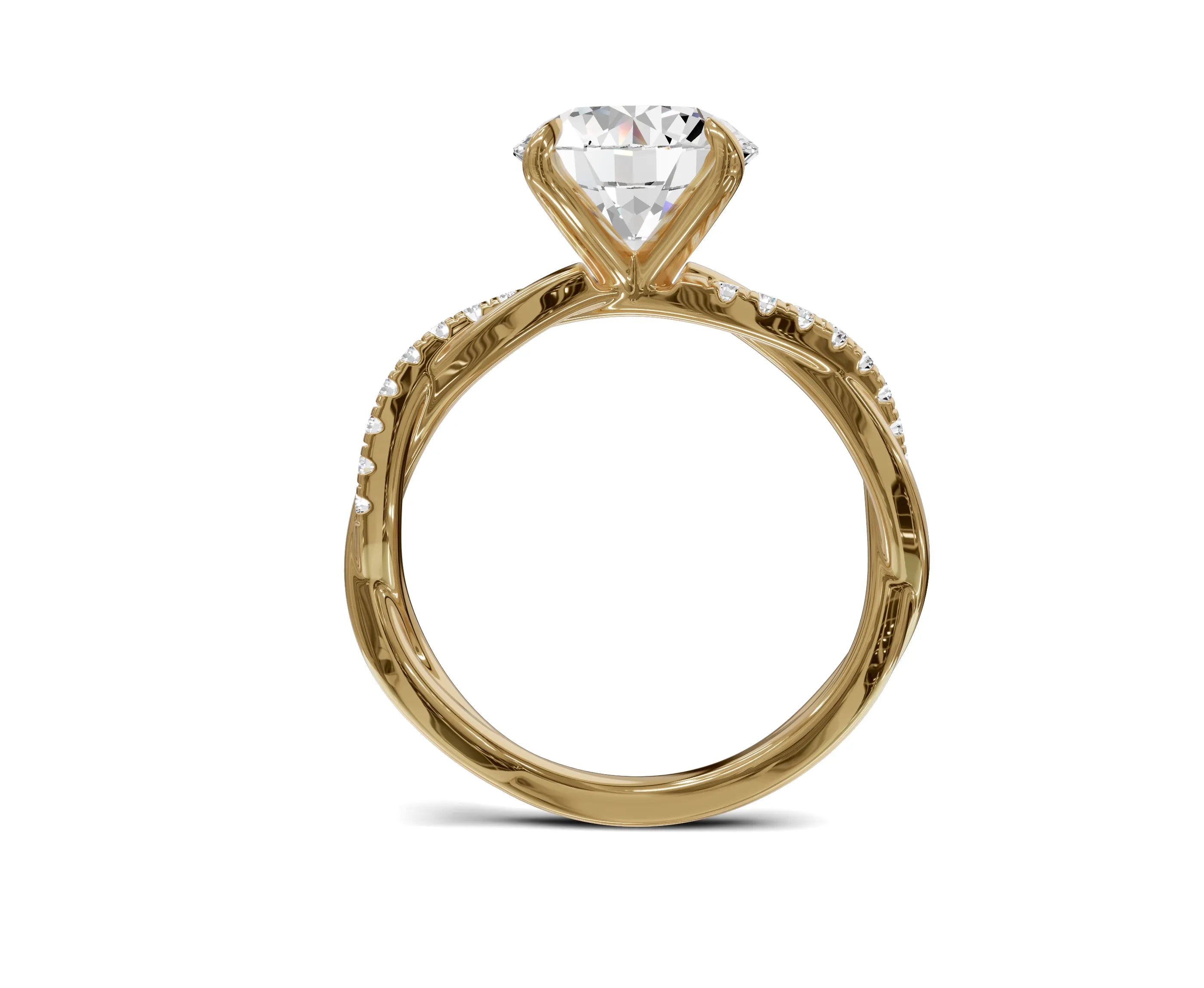 Twist Amor Cushion Diamond Ring 3.25 Ct - Chicory Jewel
