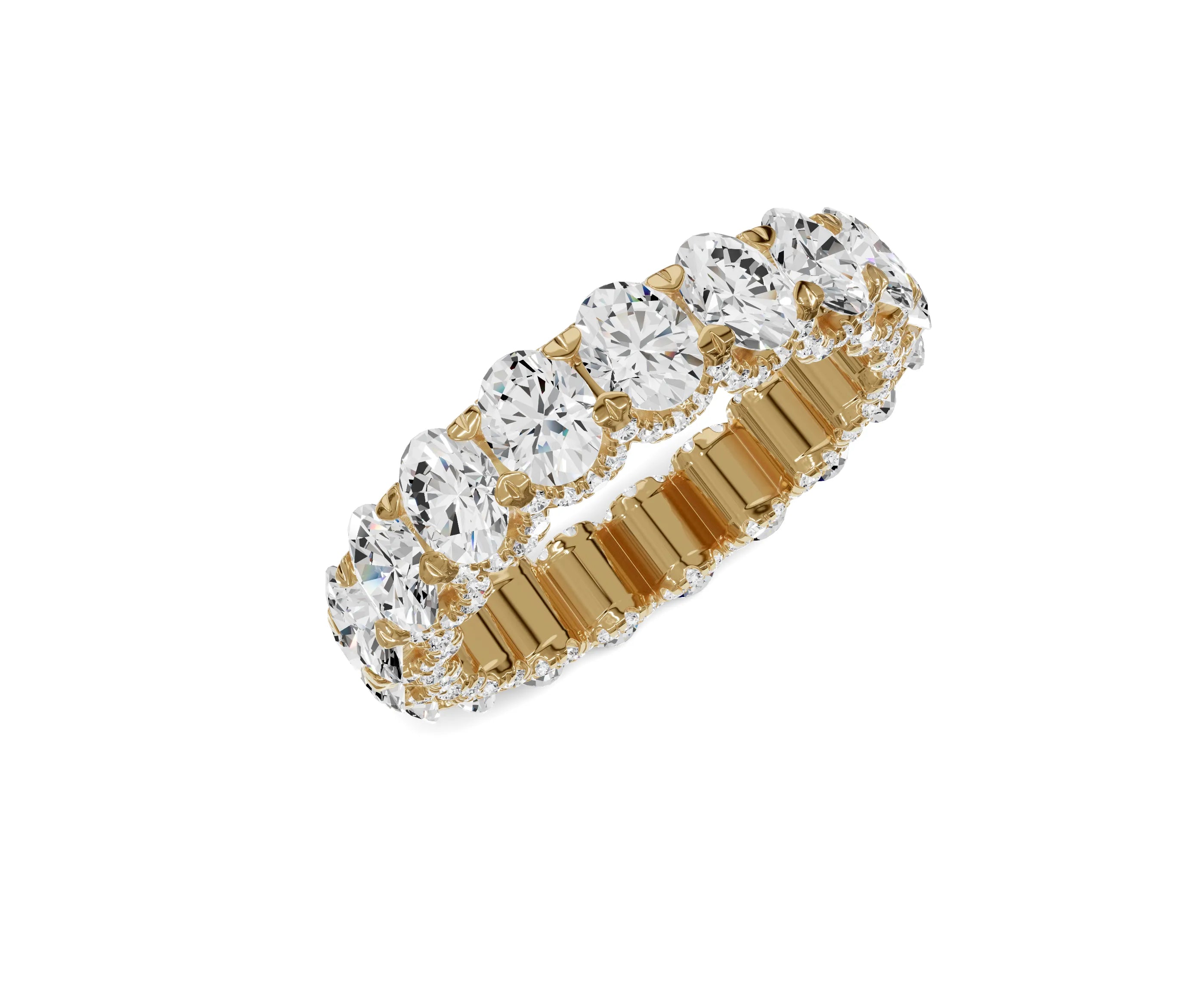 Oval Diamond Eternity Band 4.50ct Wedding Band - Chicory Jewel
