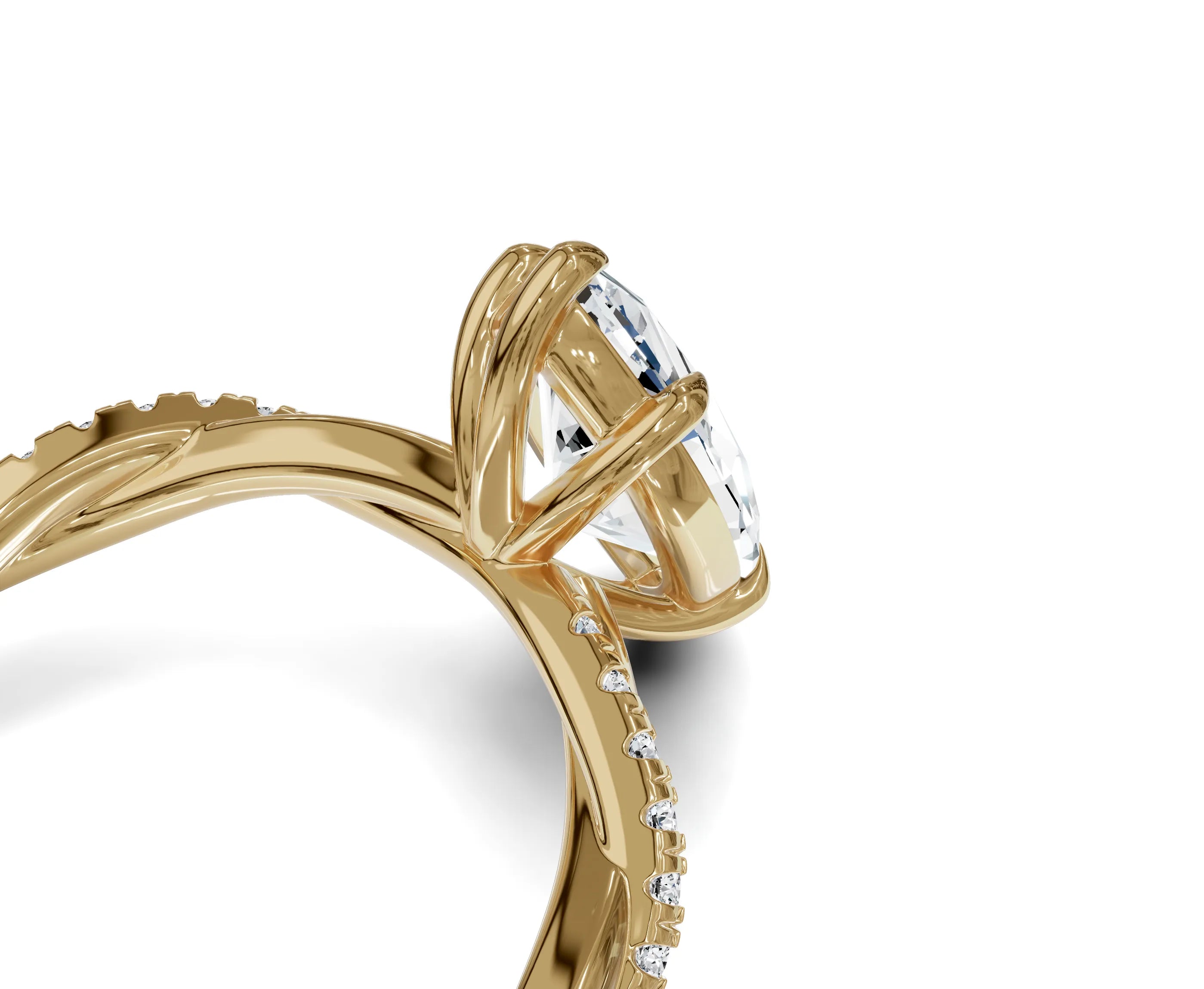 Marquise cut engagement rings | Twisted Shank