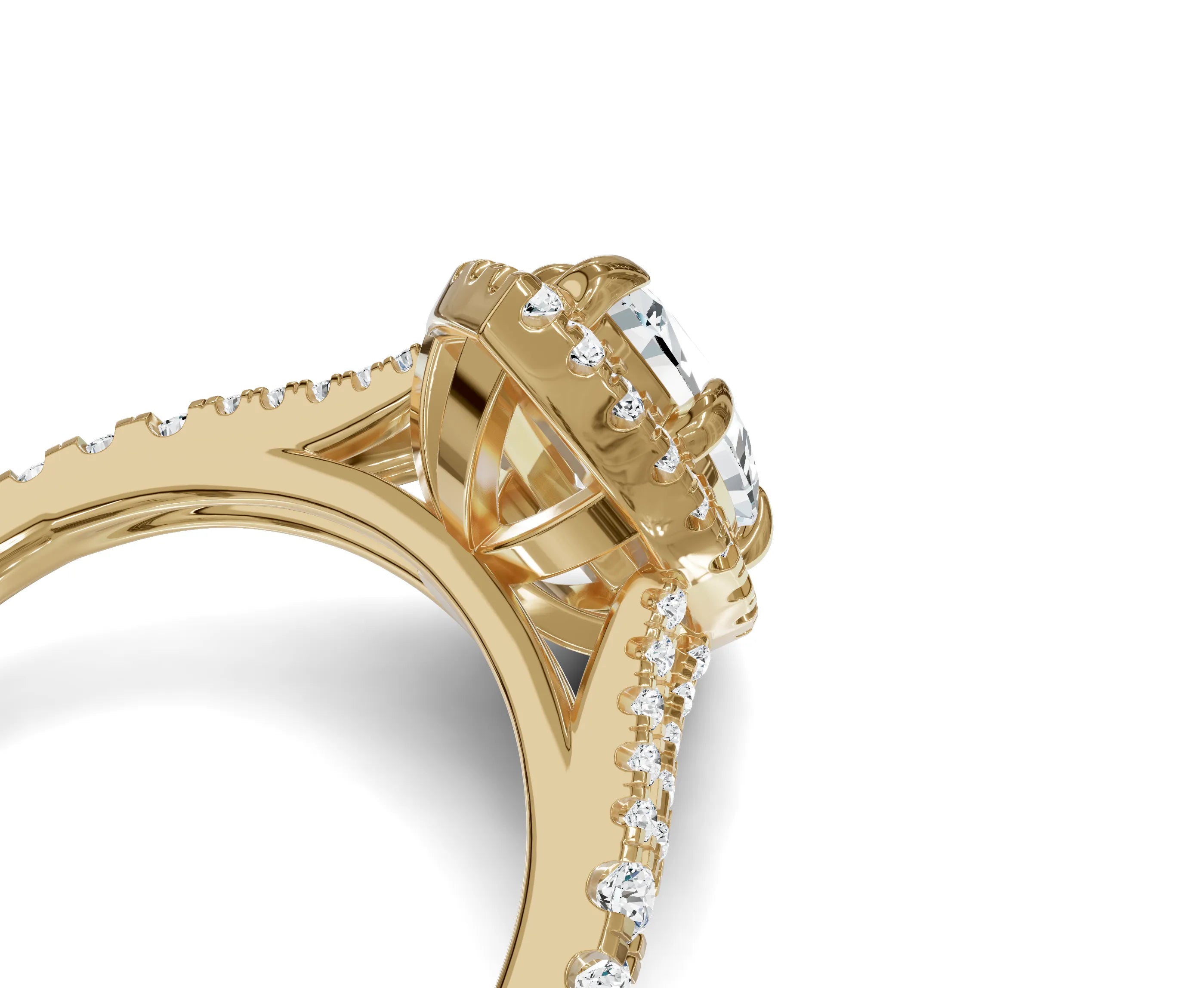 Shop Marquise Diamond Engagement Ring | Side Stone - Chicory Jewel