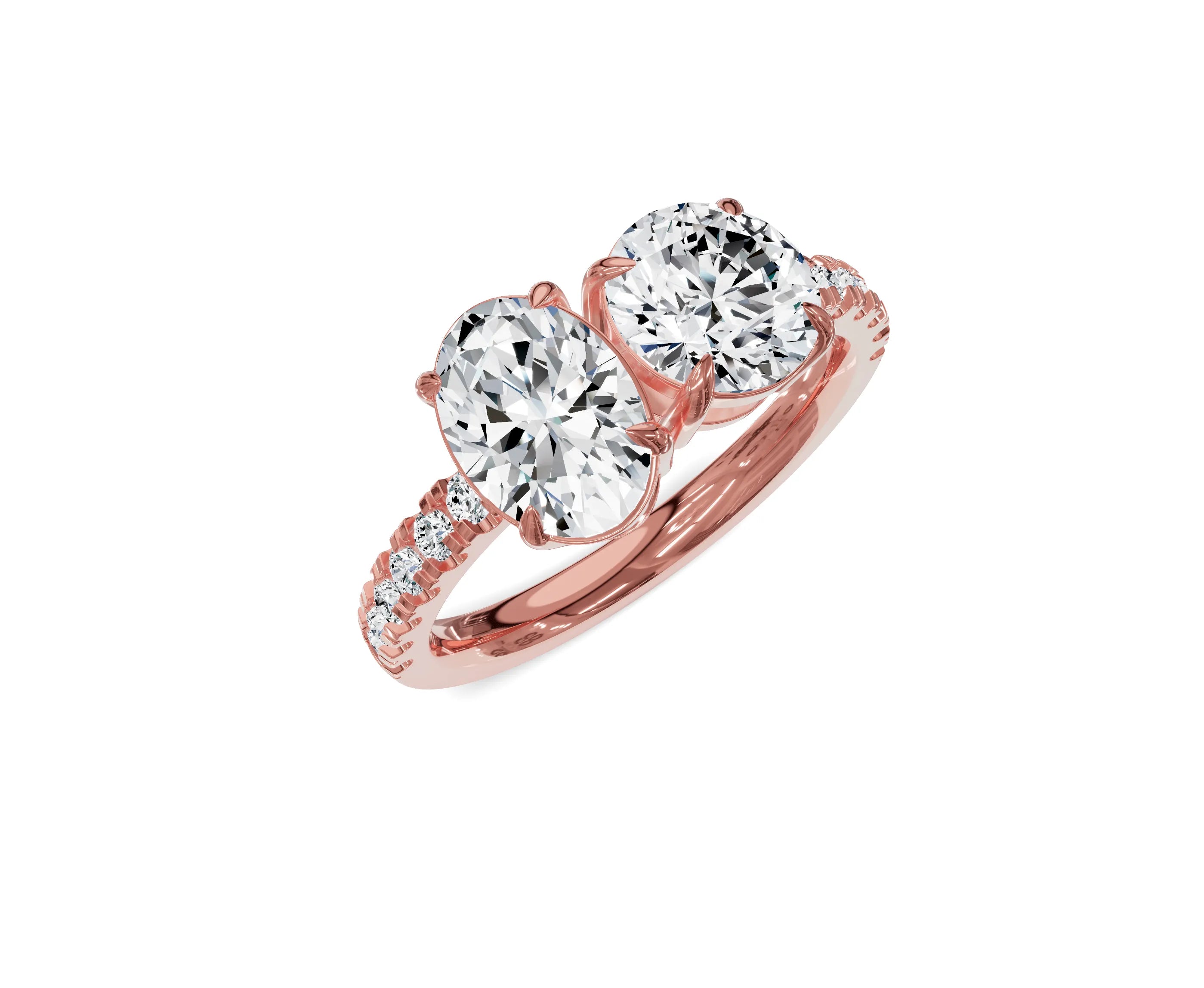Oval & Round Cut Toi Et Moi Engagement Ring | 2.25ct Lab Grown - Chicory Jewel