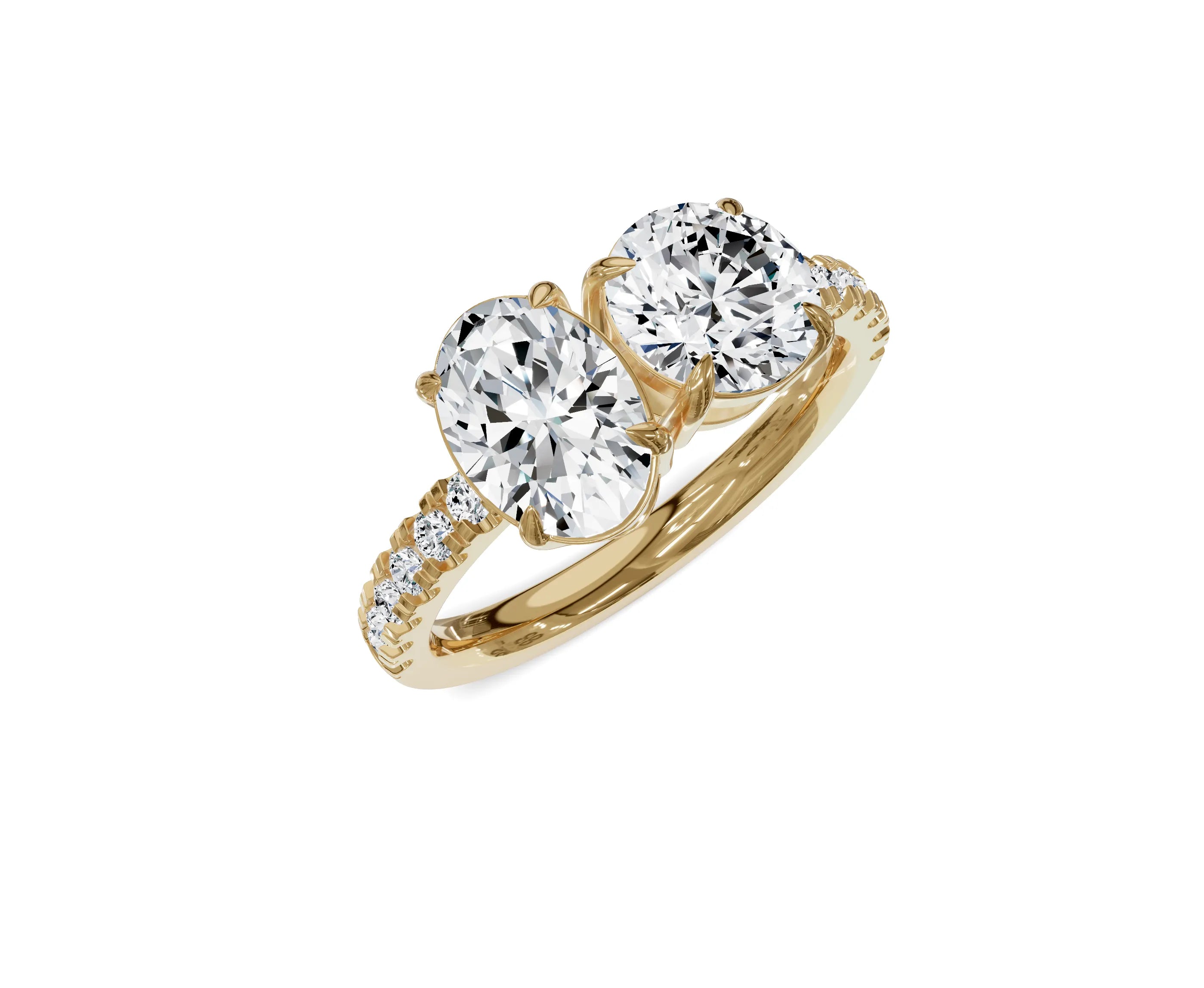 Oval & Round Cut Toi Et Moi Engagement Ring | 2.25ct Lab Grown - Chicory Jewel