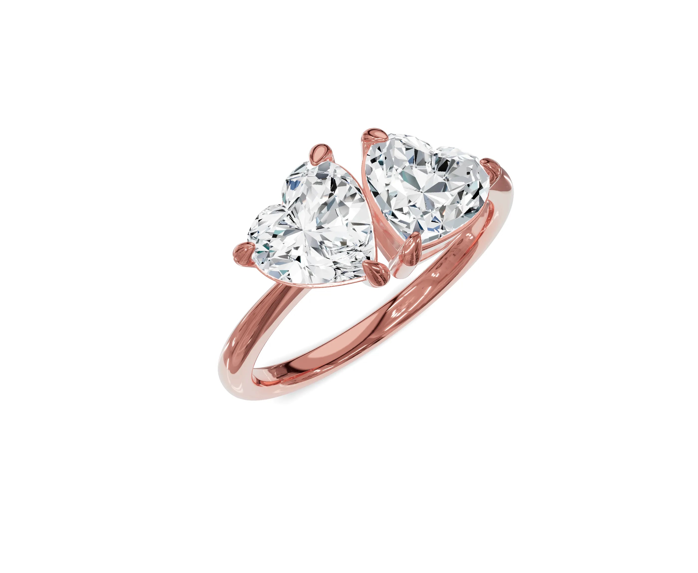 Heart Cut 2 Ct Toi Et Moi Engagement Ring - Chicory Jewel