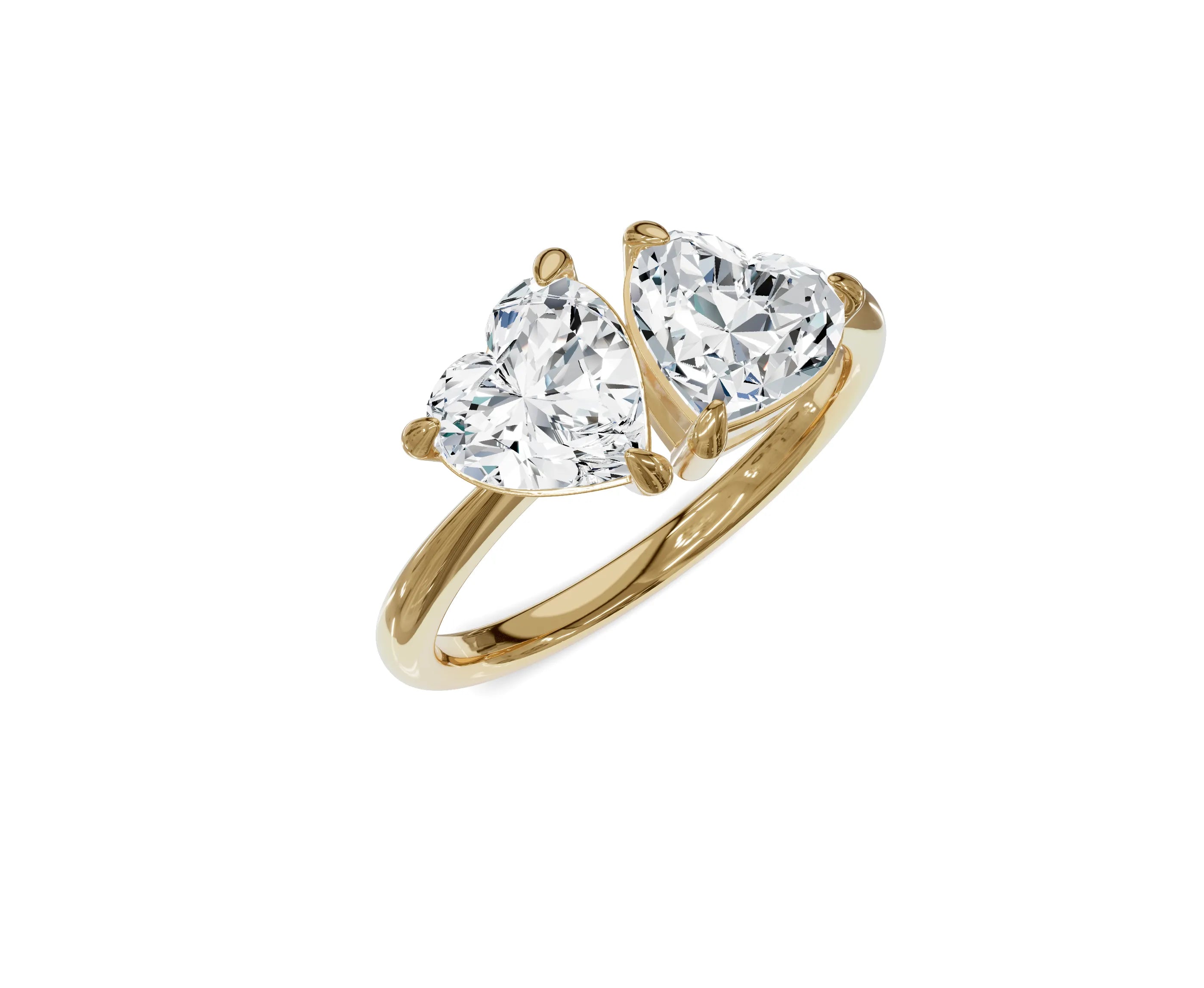 Heart Cut 2 Ct Toi Et Moi Engagement Ring - Chicory Jewel
