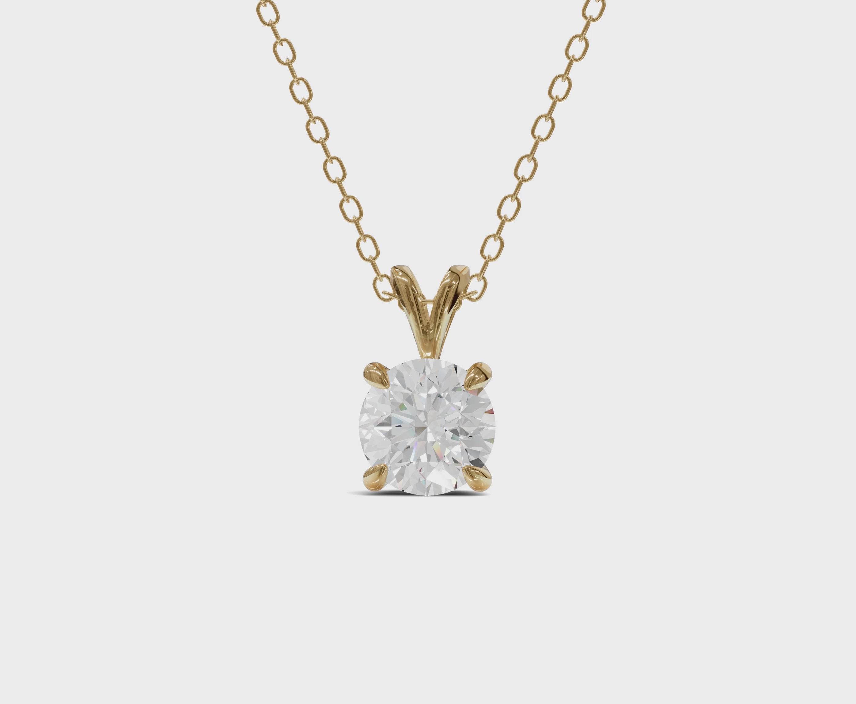 Classic Charm 1ct Round Diamond Pendant