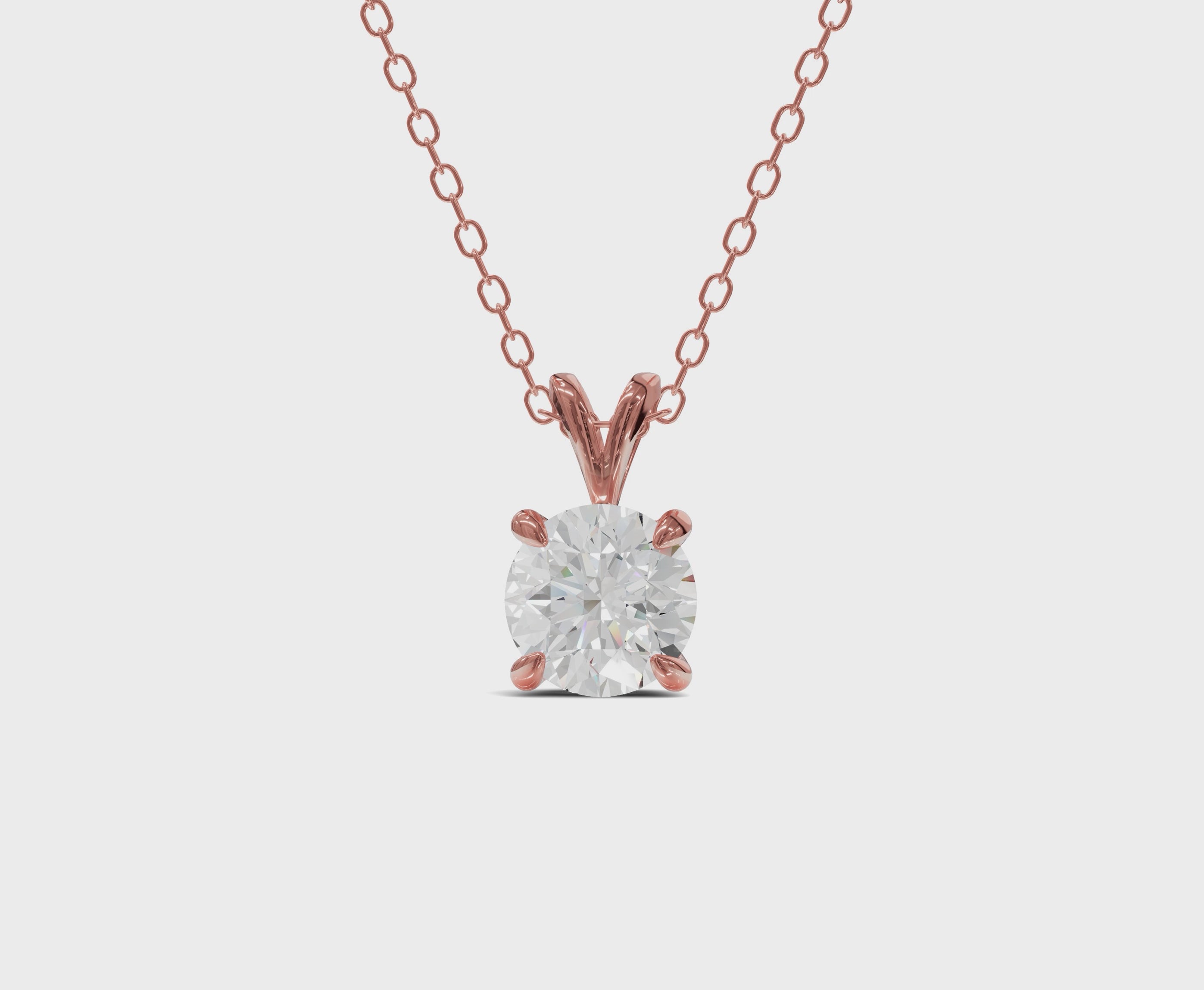 Classic Charm 1ct Round Diamond Pendant