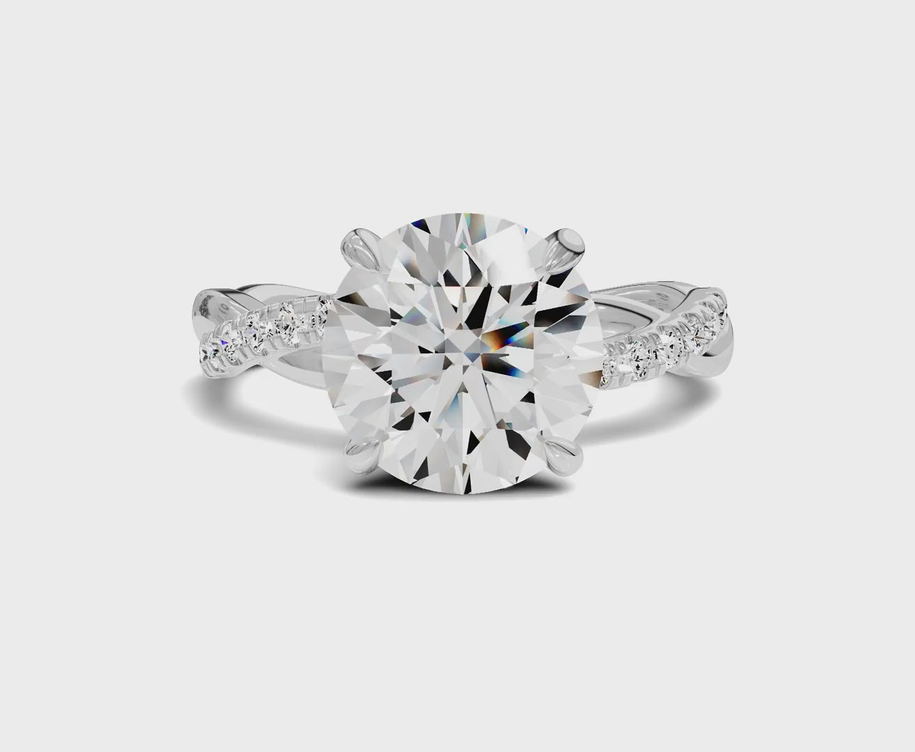 Twist Amor Cushion Diamond Ring 3.25 Ct
