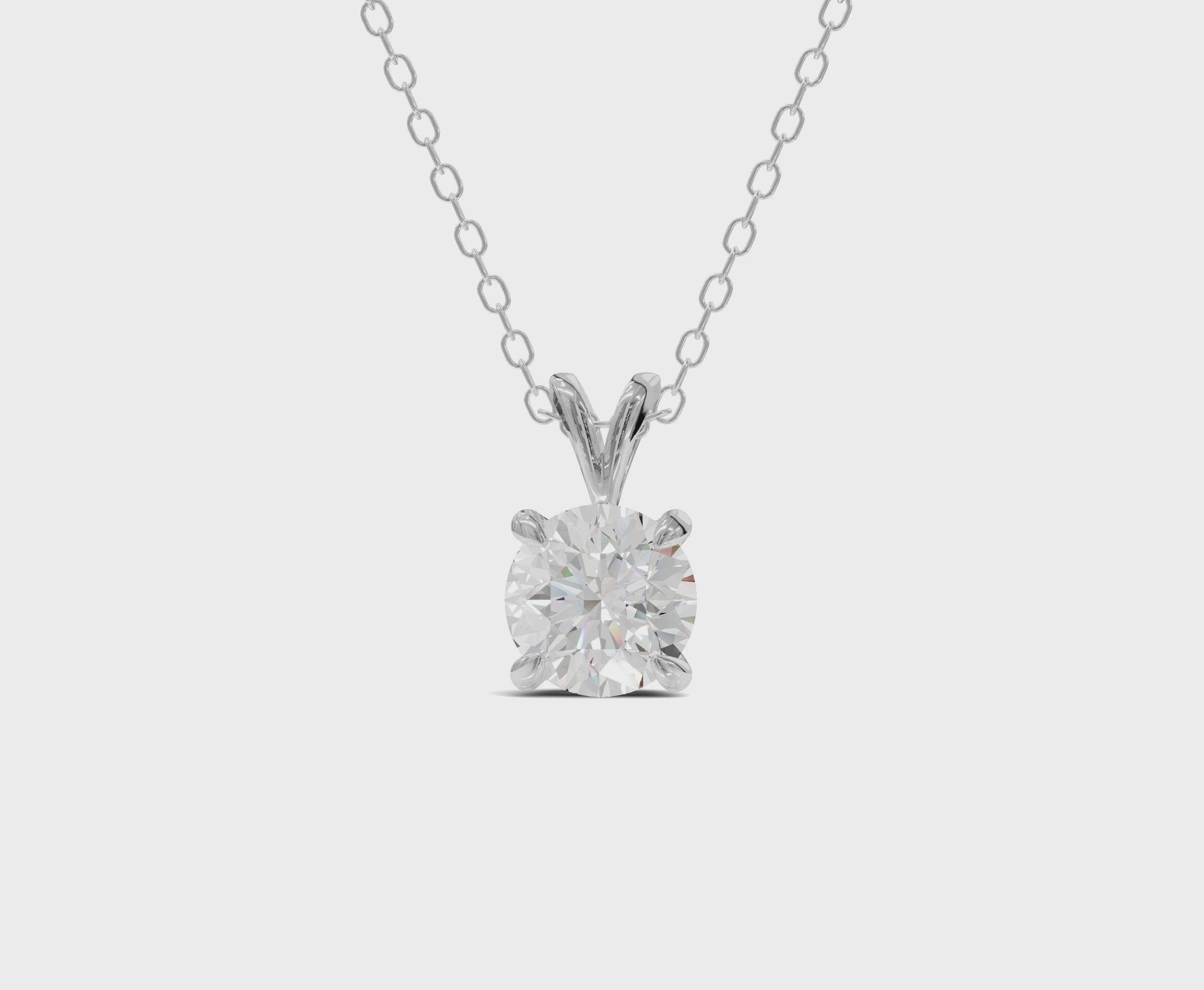 Classic Charm 1ct Round Diamond Pendant