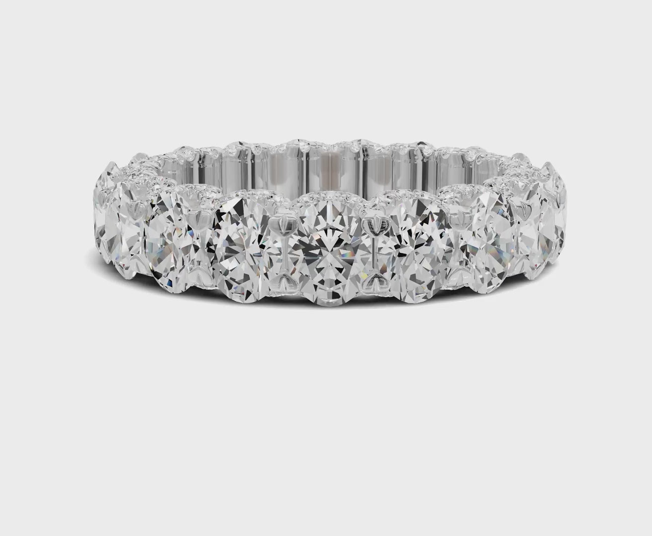 Oval Diamond Eternity Band 4.50ct Wedding Band