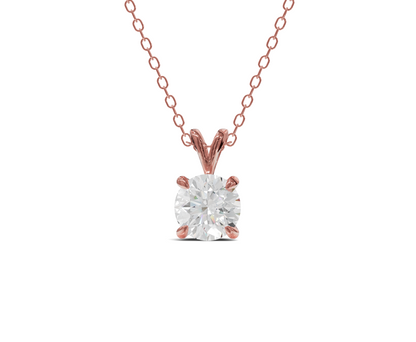 Classic Charm 1ct Round Diamond Pendant