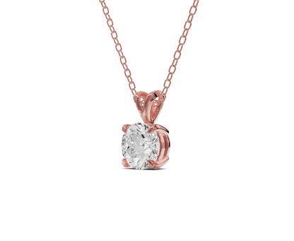 Classic Charm 1ct Round Diamond Pendant
