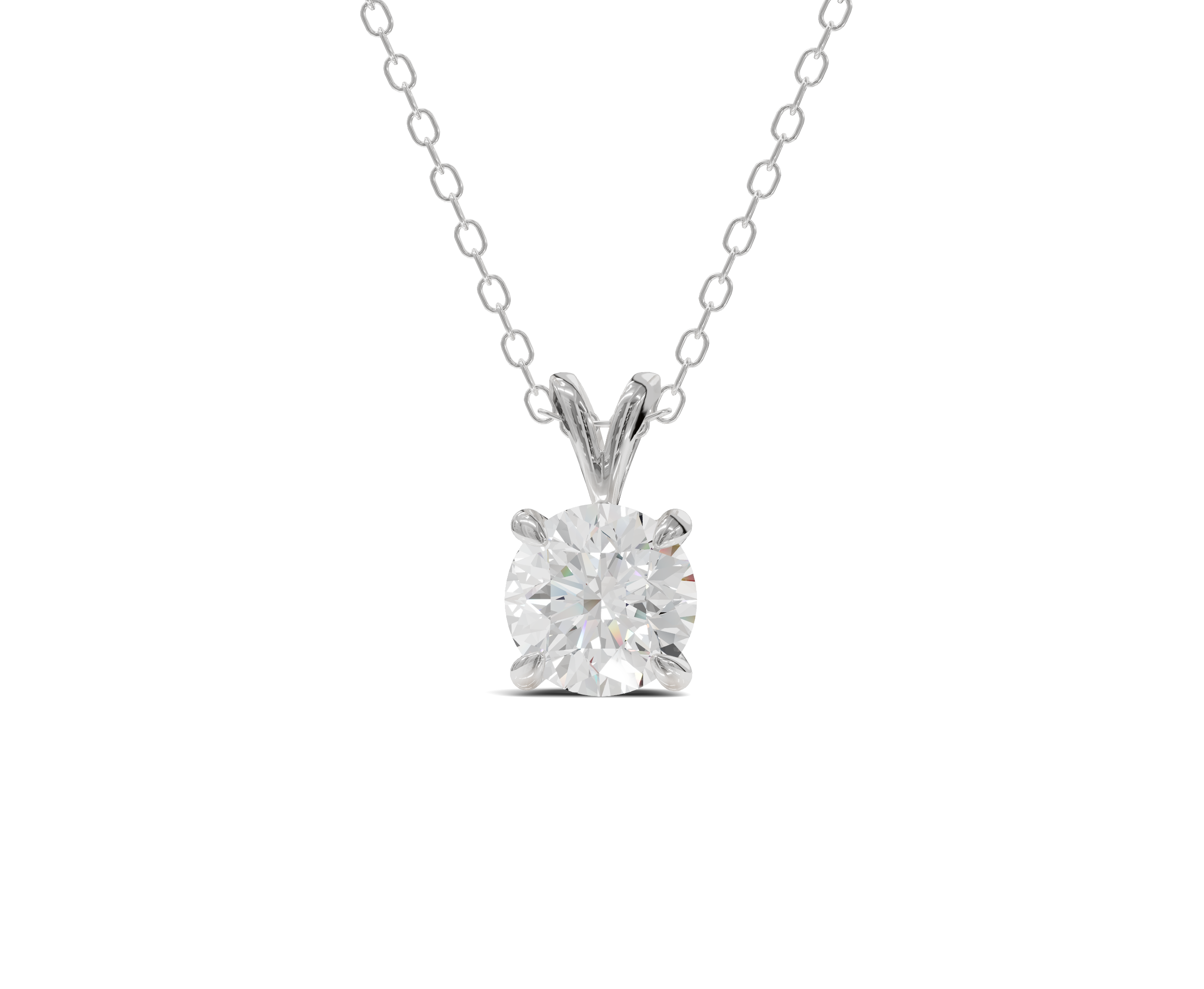 Classic Charm 1ct Round Diamond Pendant