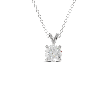 Classic Charm 1ct Round Diamond Pendant