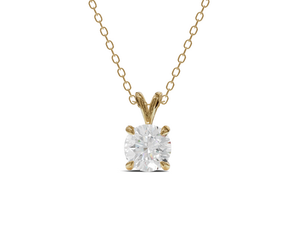 Classic Charm 1ct Round Diamond Pendant