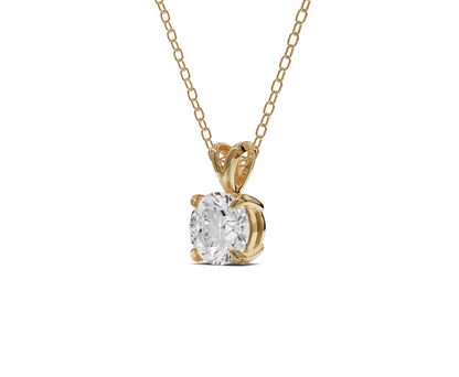 Classic Charm 1ct Round Diamond Pendant