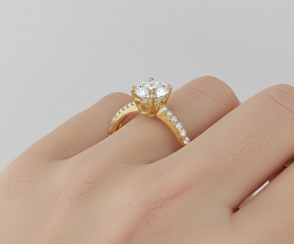 Elegant Round Diamond Ring | 1.25ct