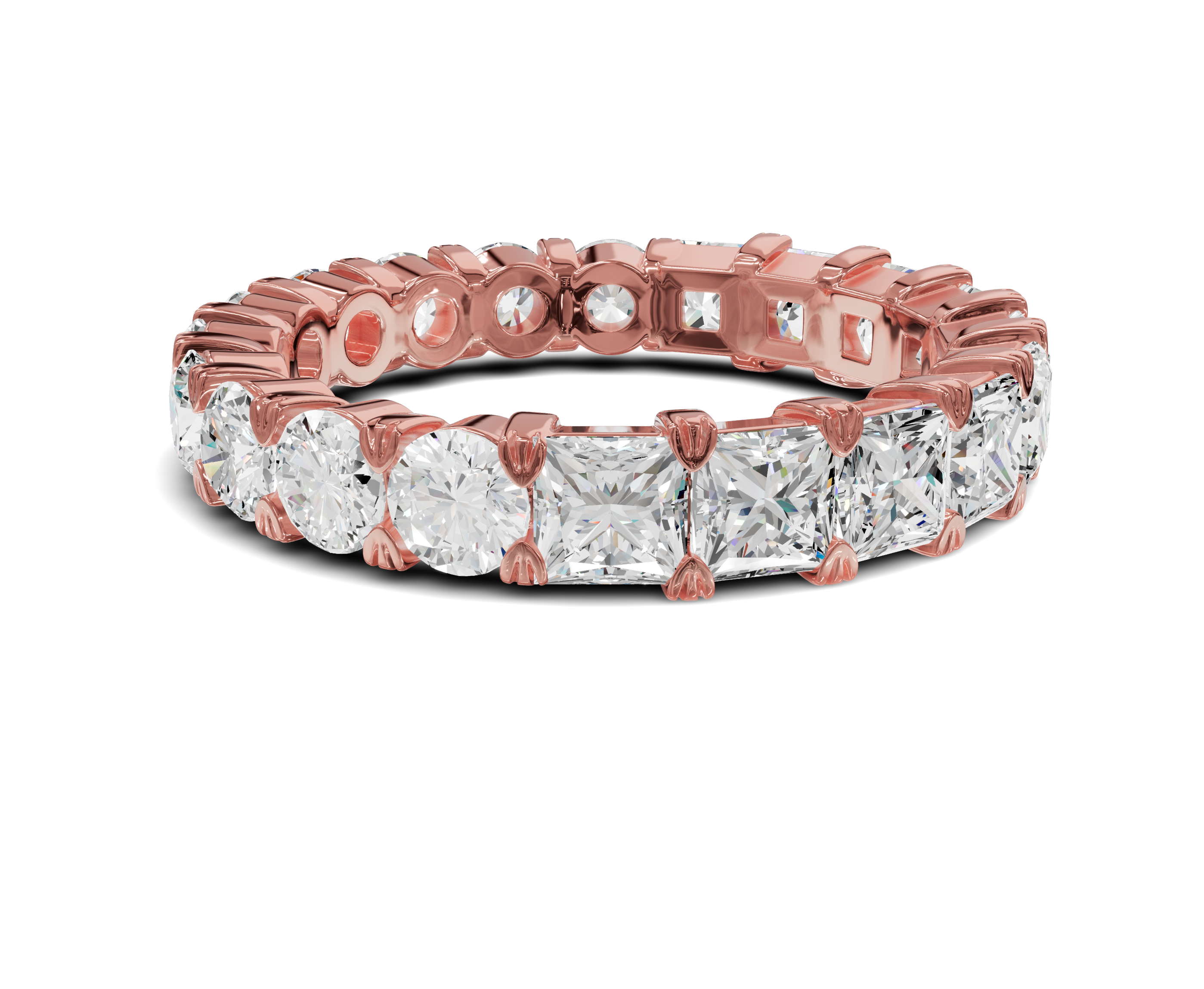 Princess & Round Diamond Eternity Wedding Band | 2.75ct | Timeless Elegance