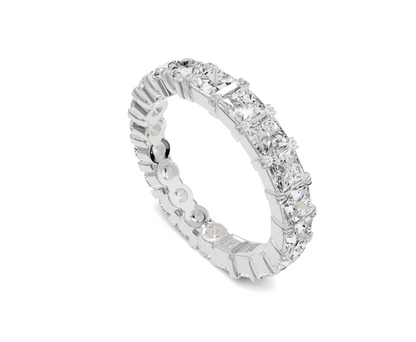 Princess & Round Diamond Eternity Wedding Band | 2.75ct | Timeless Elegance