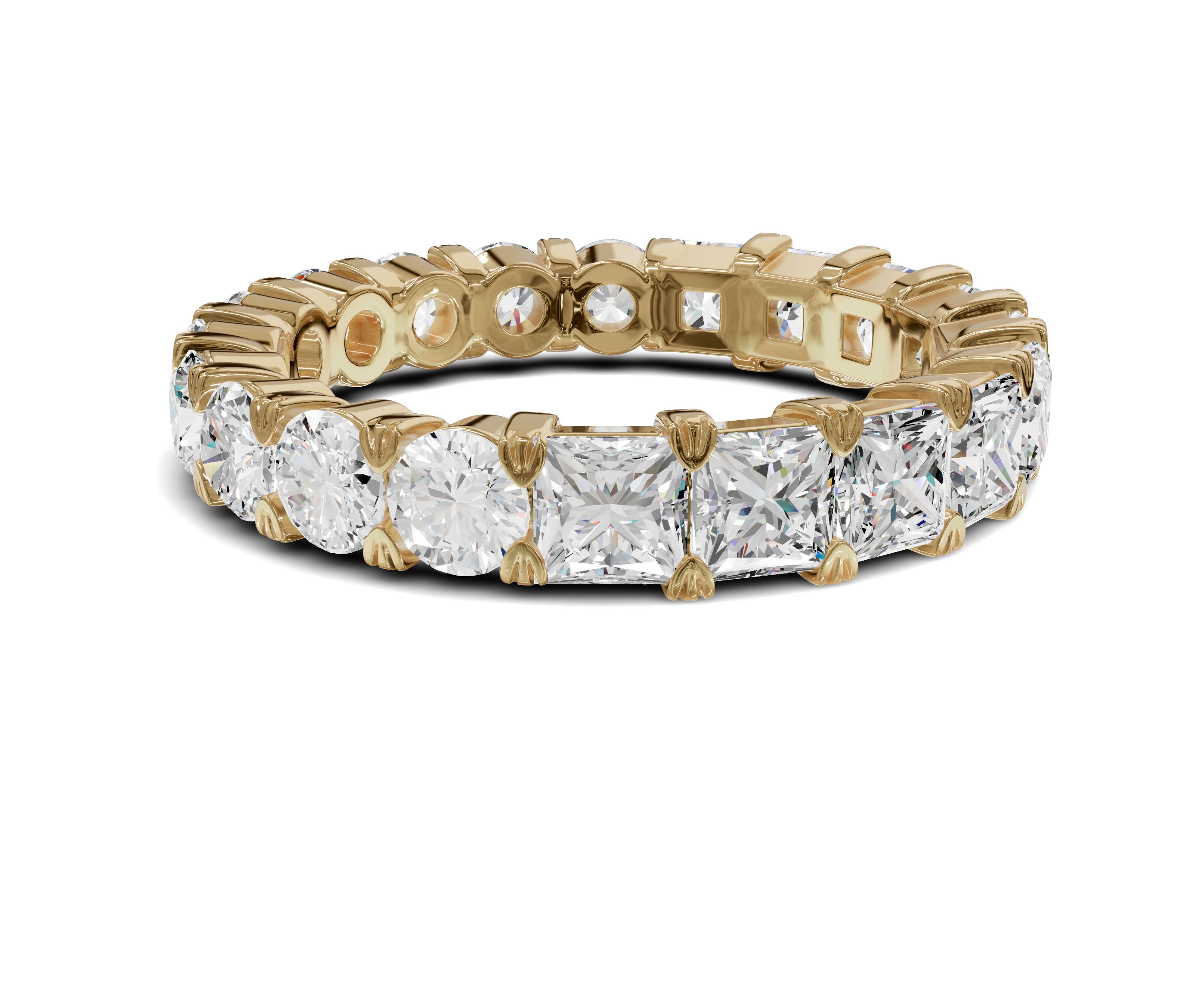 Princess & Round Diamond Eternity Wedding Band | 2.75ct | Timeless Elegance