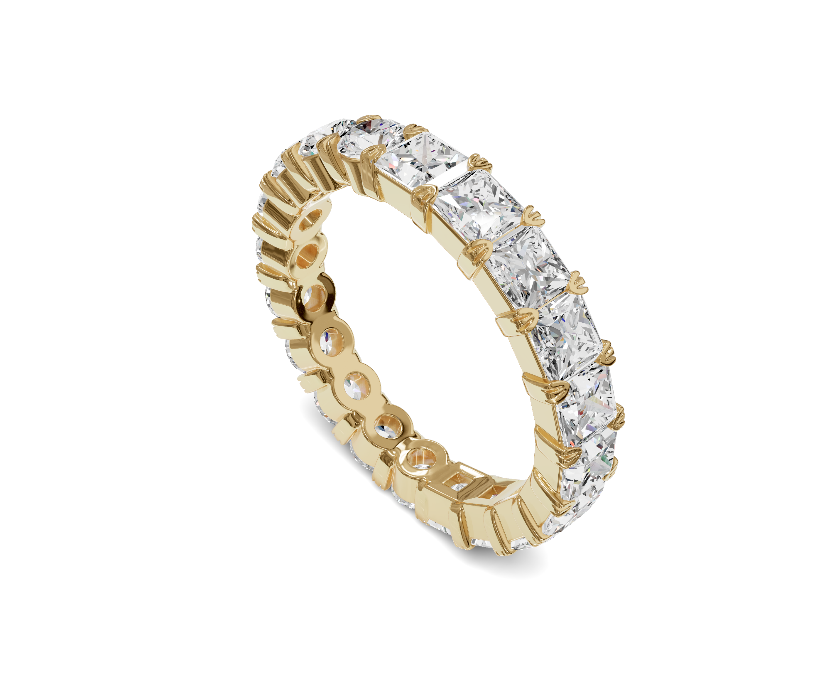 Princess & Round Diamond Eternity Wedding Band | 2.75ct | Timeless Elegance