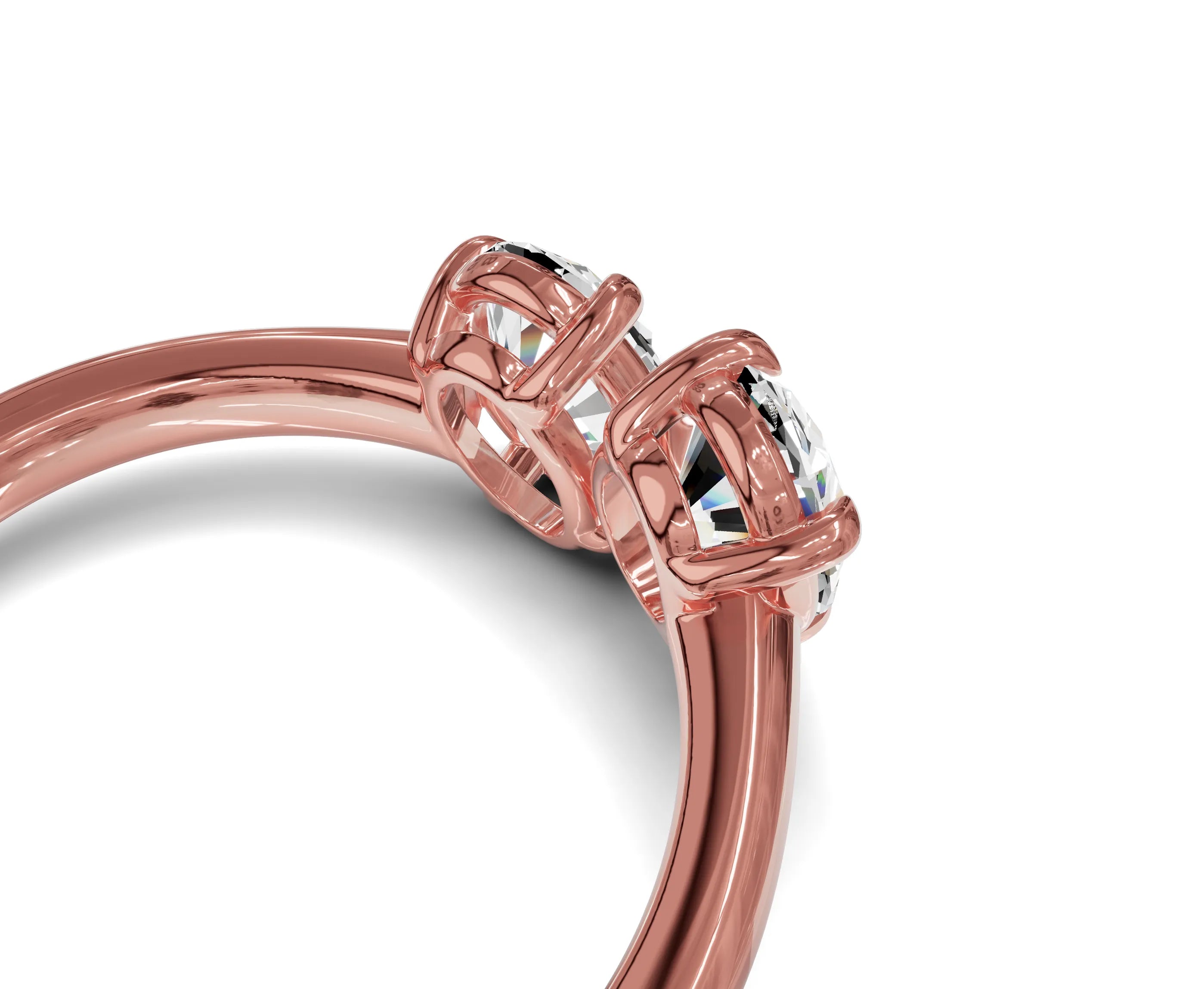 Oval Diamond Toi et Moi Engagement Ring