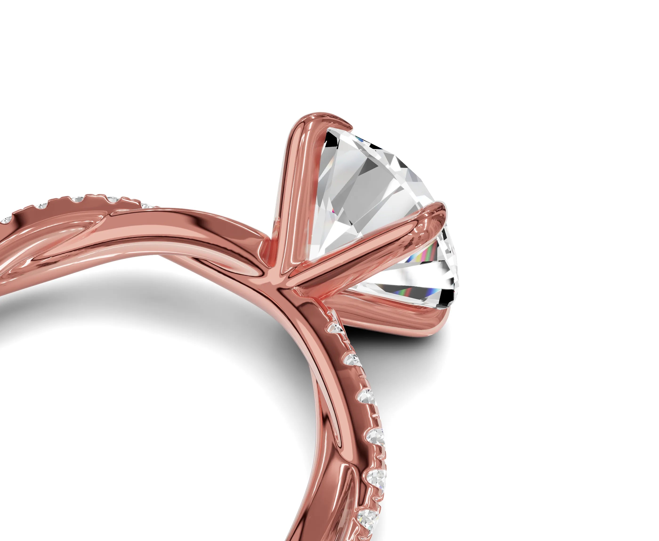 Twist Amor Cushion Diamond Ring 3.25 Ct