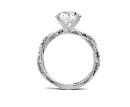 Twist Amor Cushion Diamond Ring 3.25 Ct