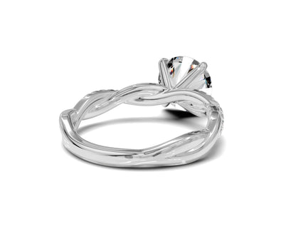 Twist Amor Cushion Diamond Ring 3.25 Ct