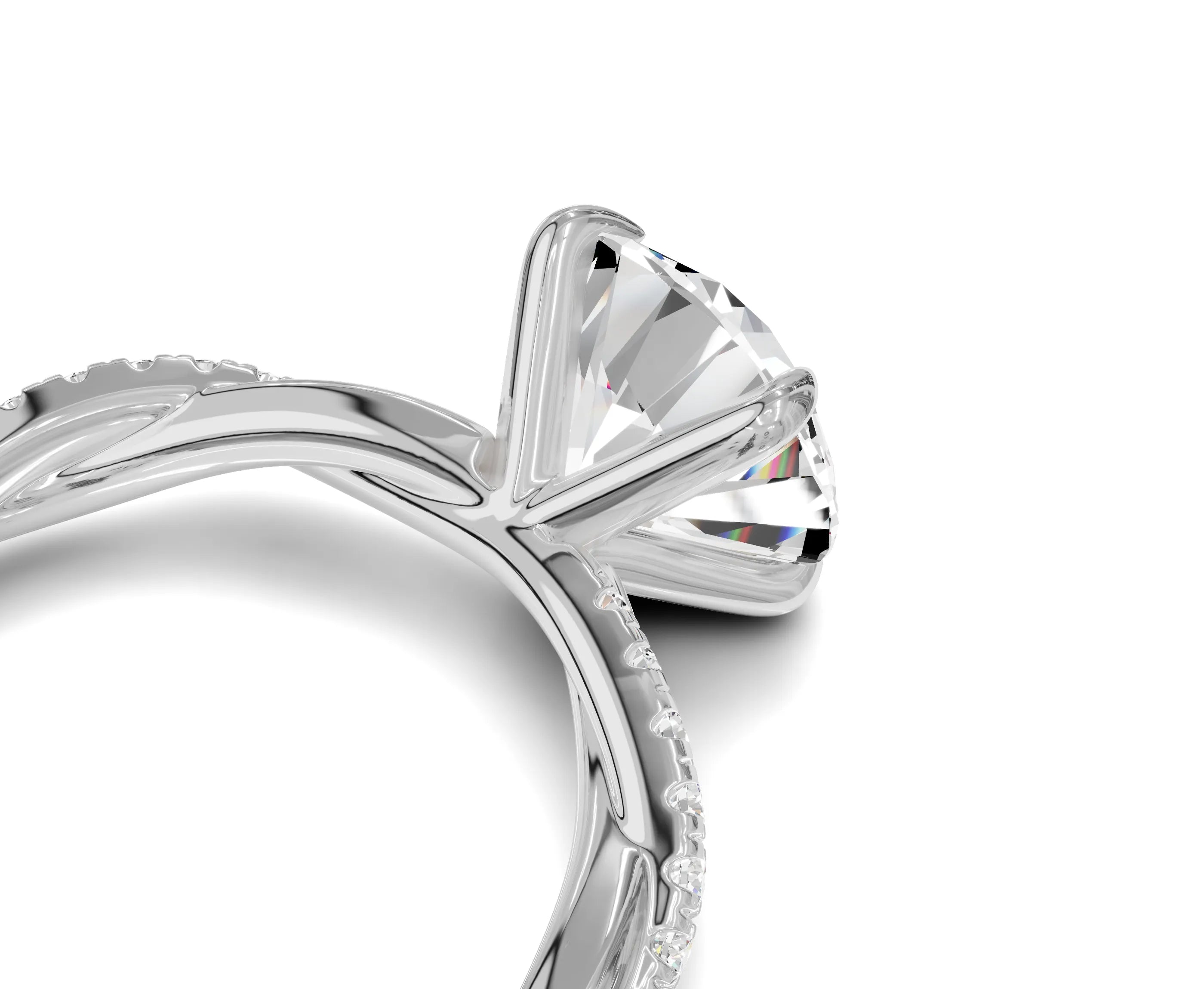 Twist Amor Cushion Diamond Ring 3.25 Ct