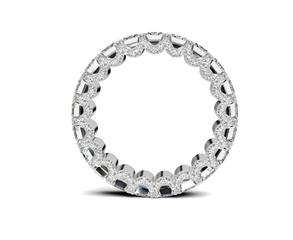 Emerald Diamond Eternity Band 4.50ct Wedding Band
