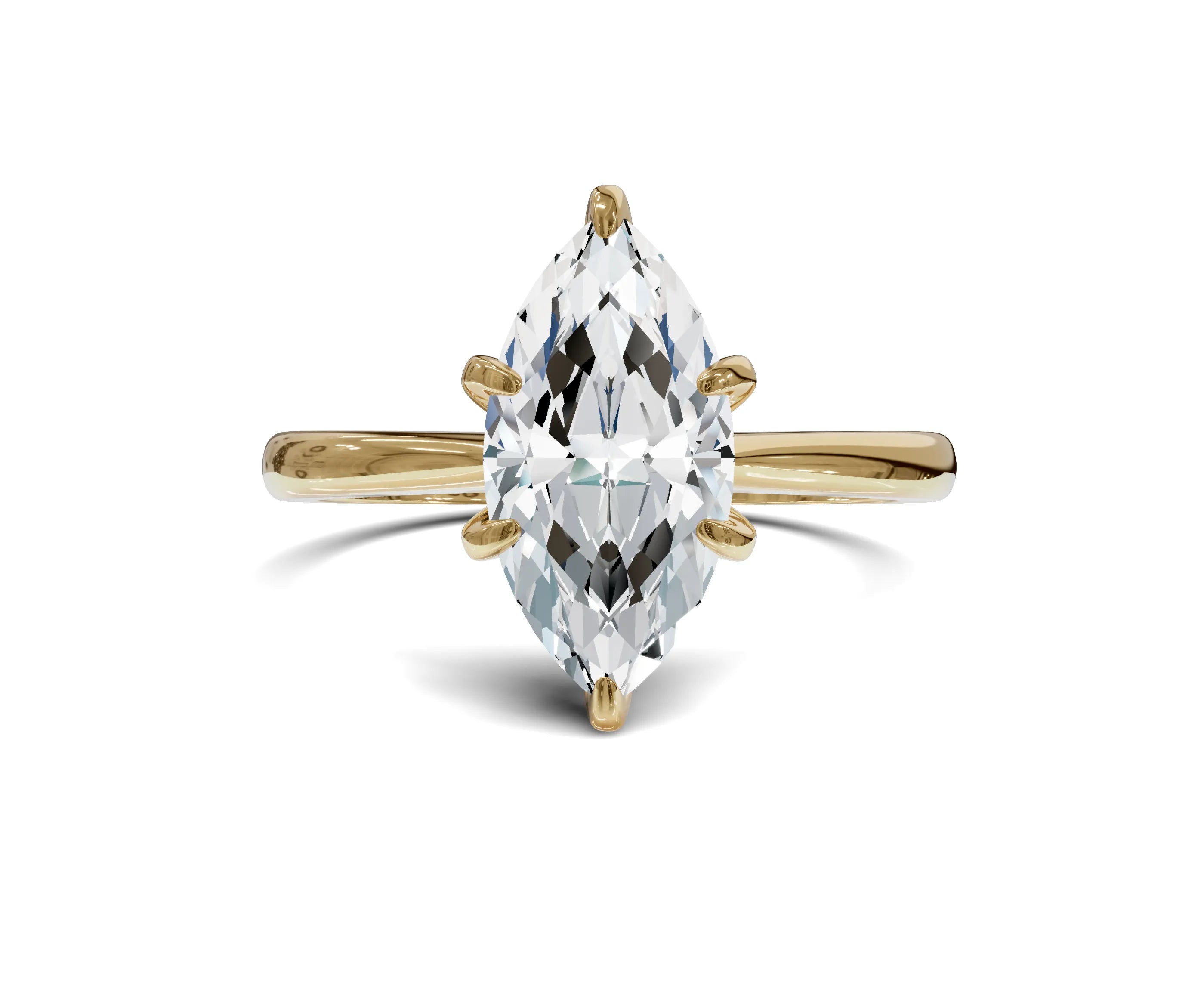 1.5Ct Marquise Solitaire Engagement Ring